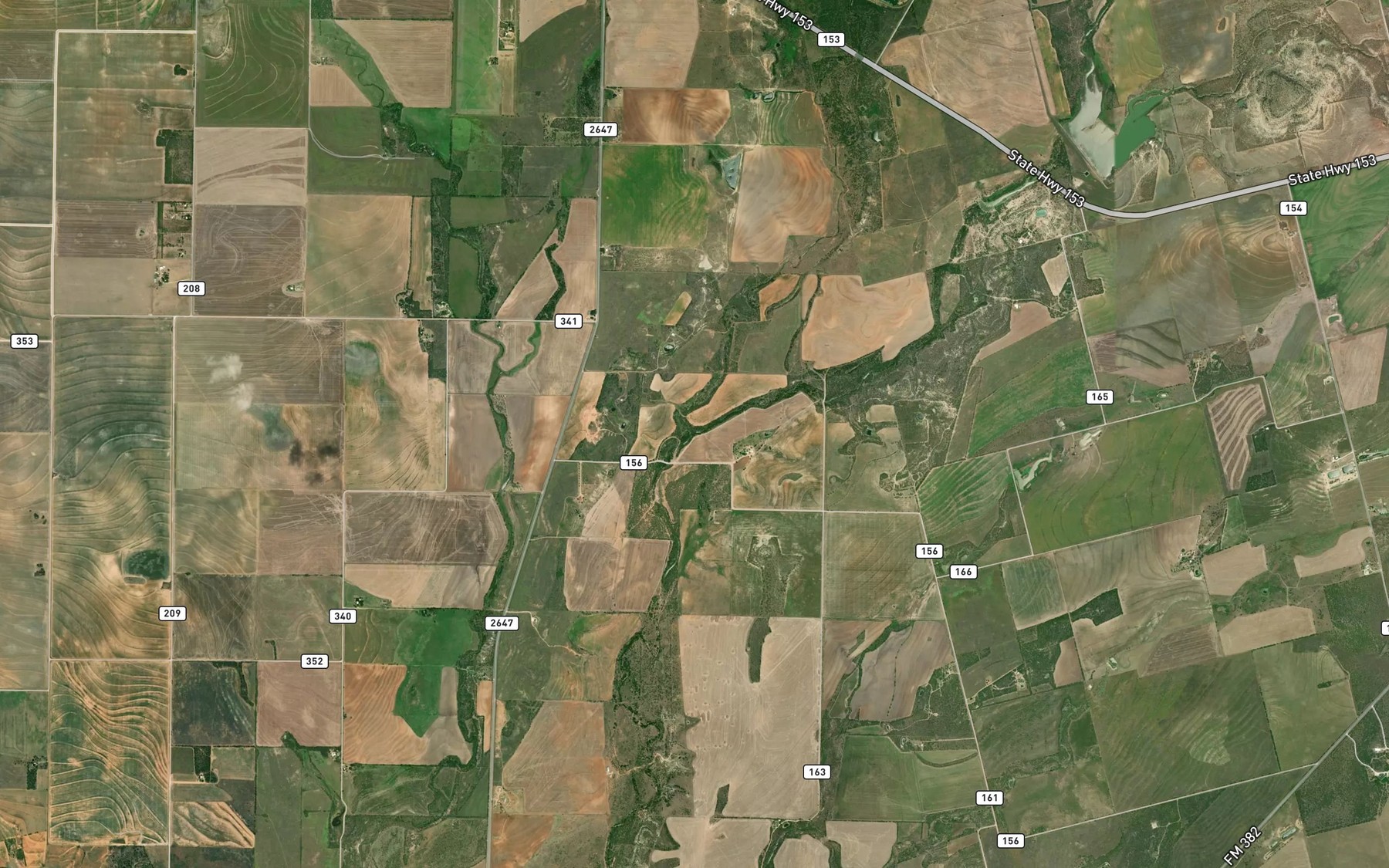Satellite map of the Gap Creek