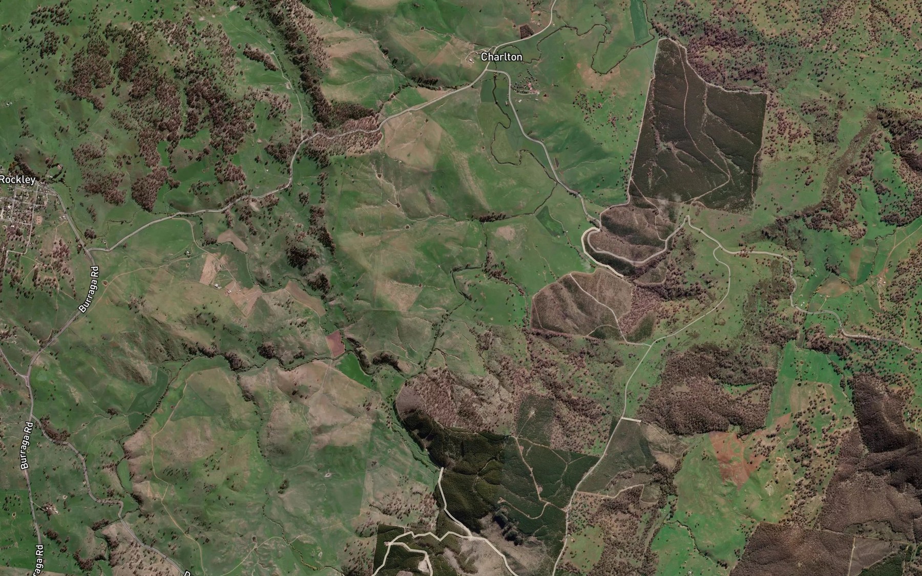 Satellite map of the Campbells River