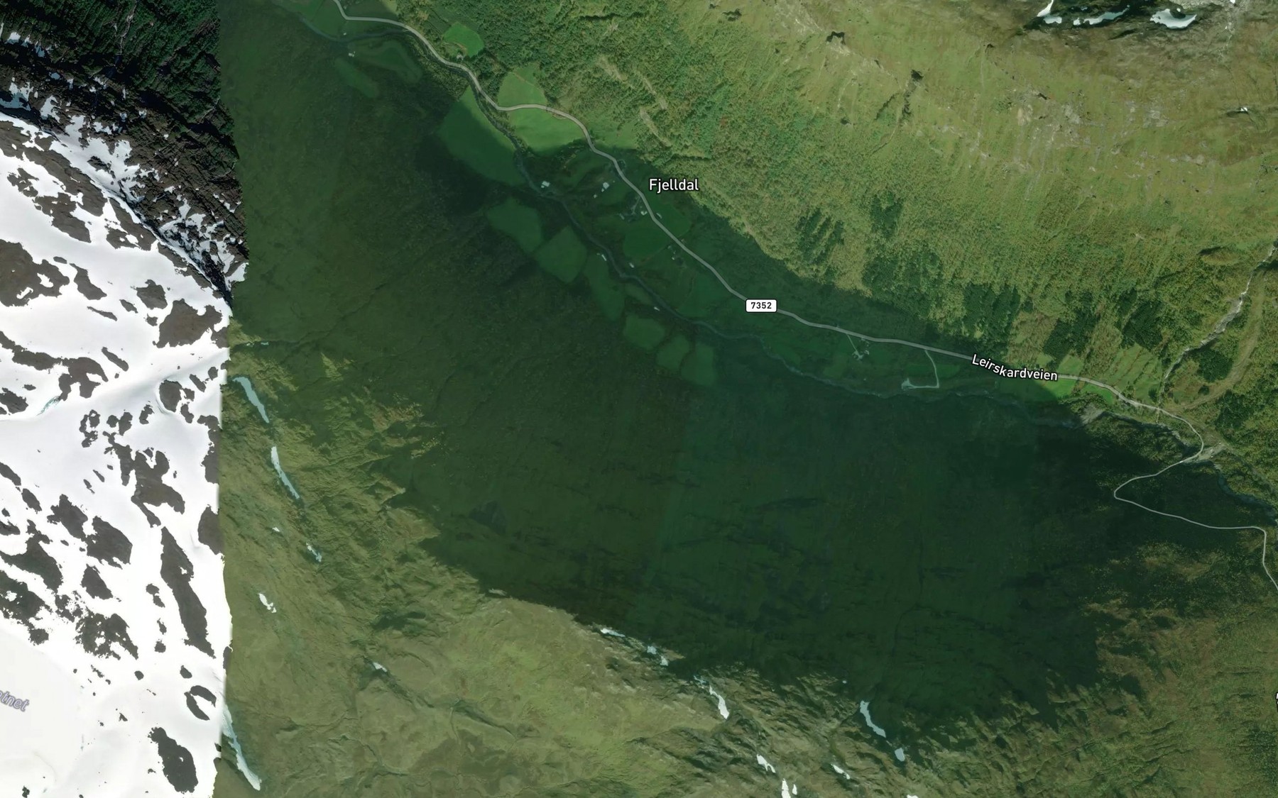 Satellite map of the Kalveholbekken