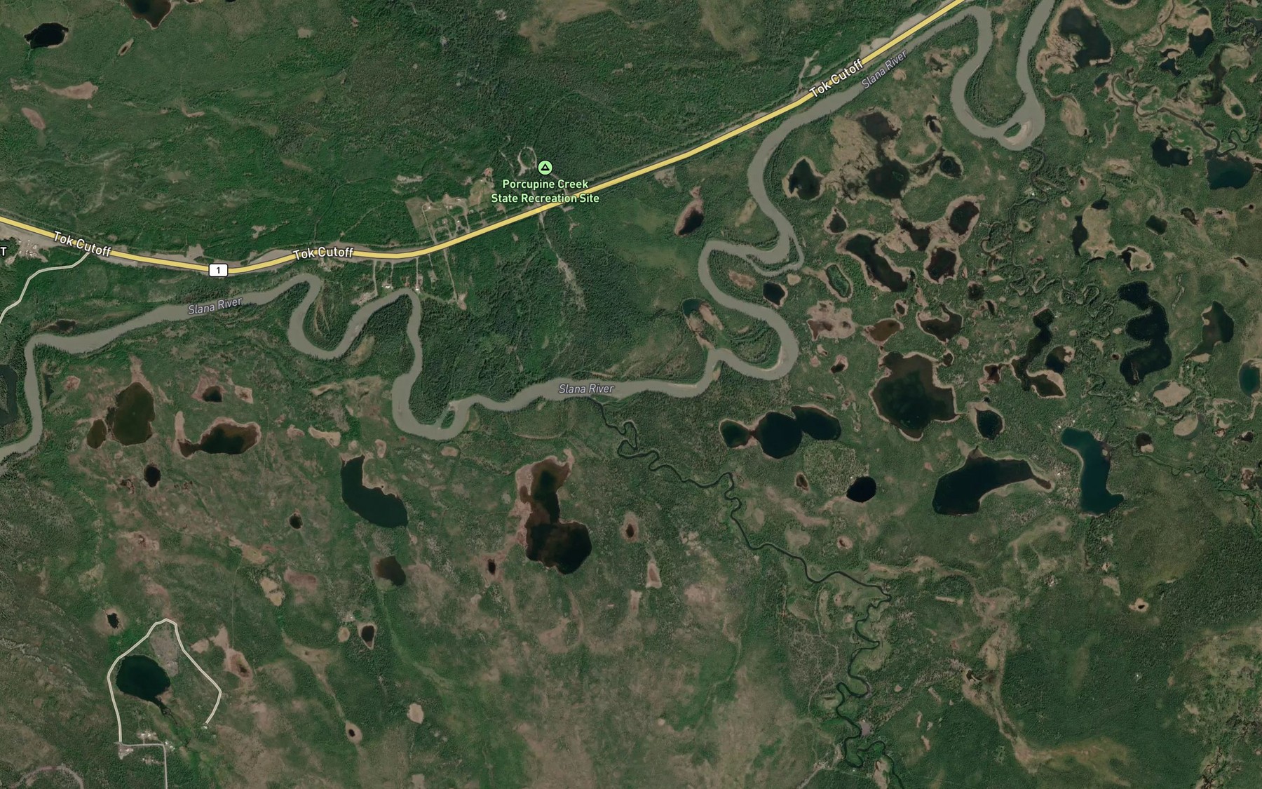 Satellite map of the Natat Creek