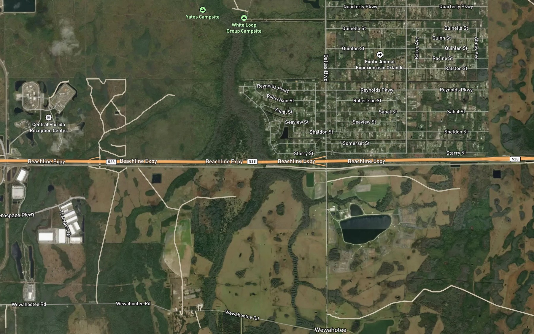 Satellite map of the Little Creek