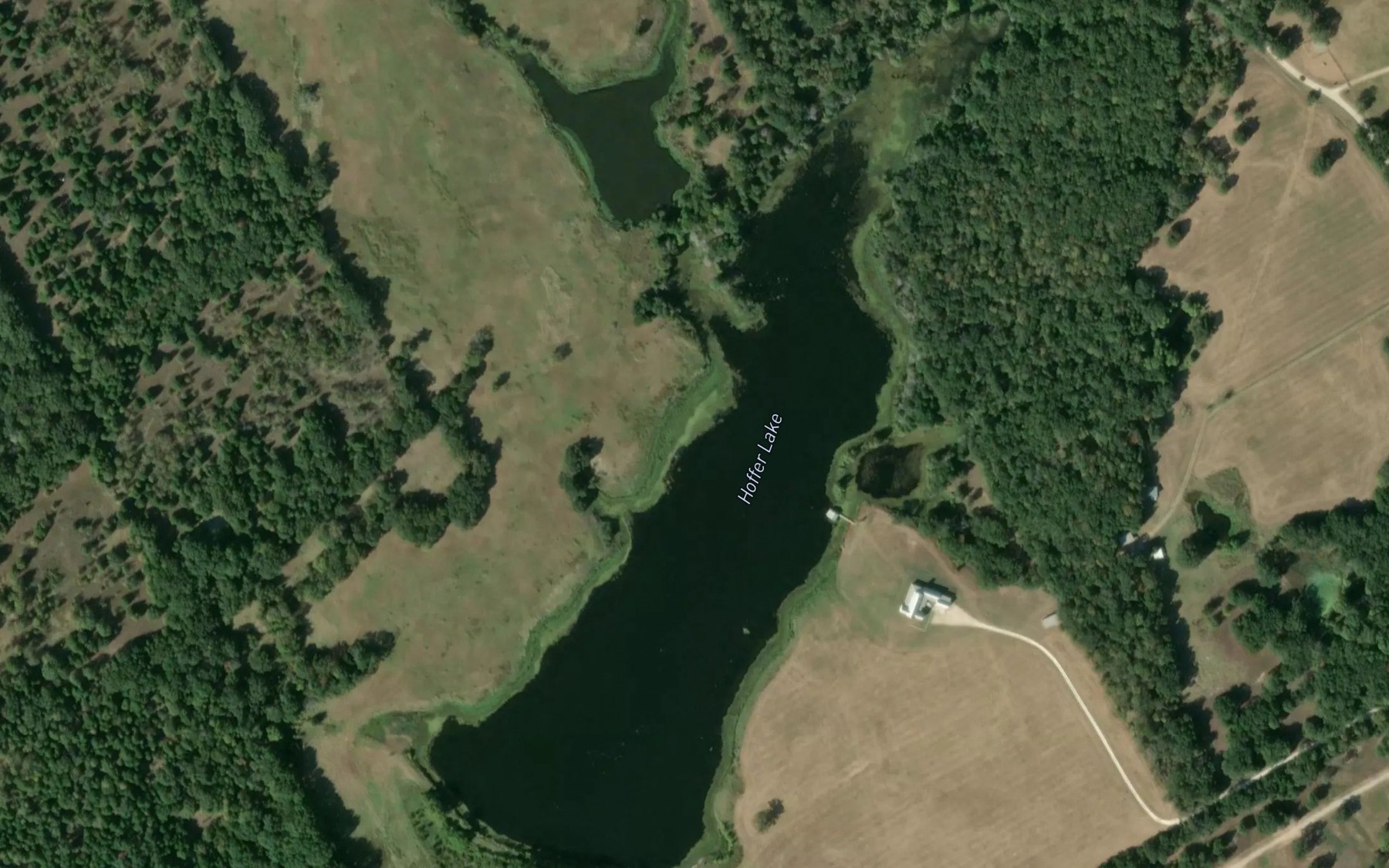 Satellite map of the Hoffer Lake