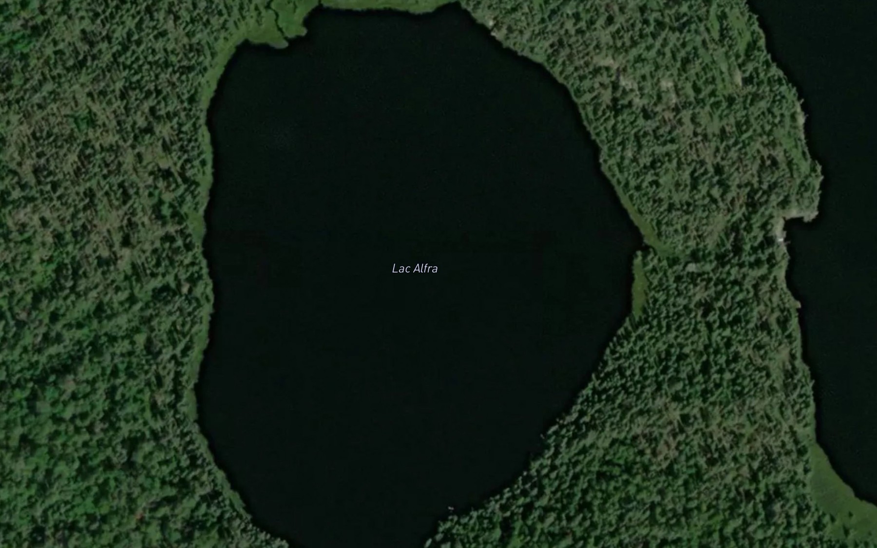 Satellite map of the Lac Alfra