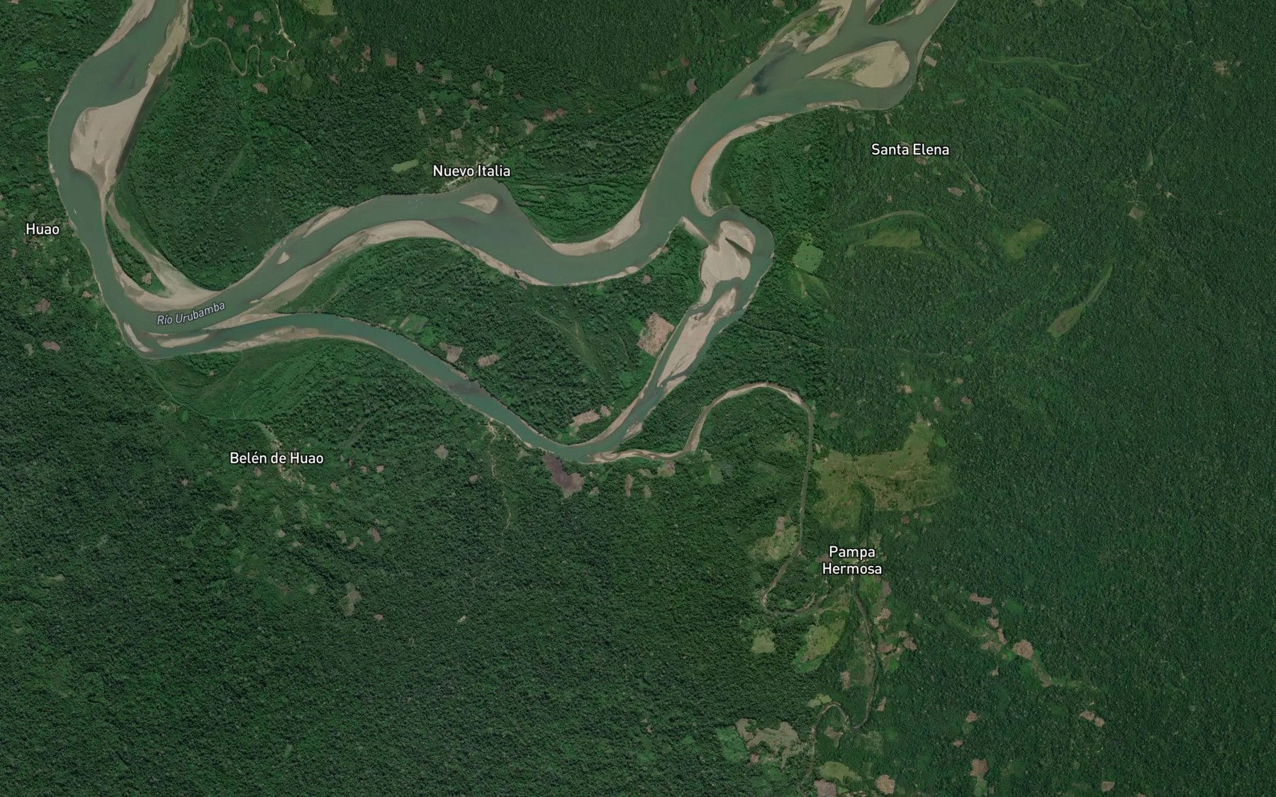 Satellite map of the Quebrada Piranton
