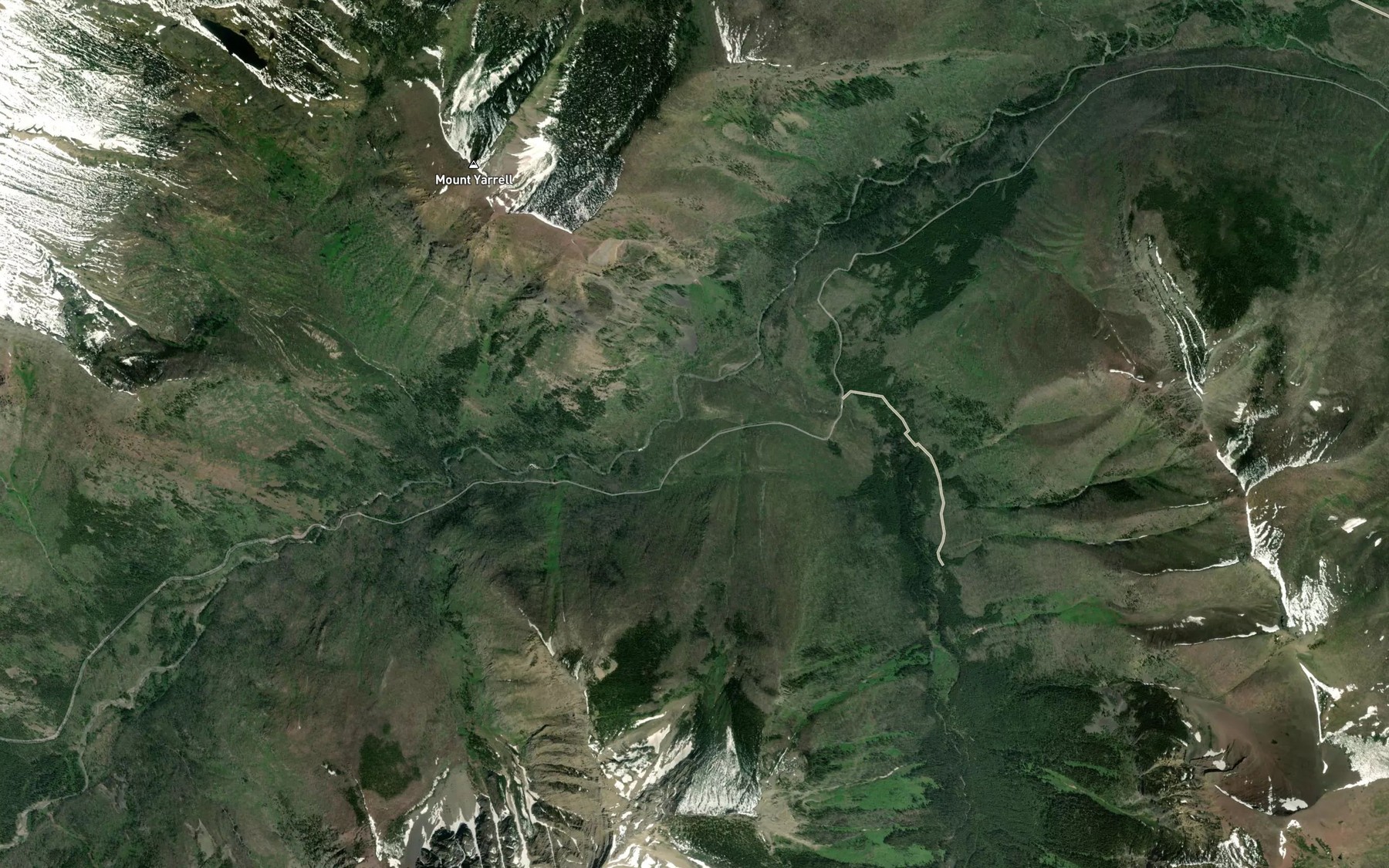 Satellite map of the Beavertail Creek