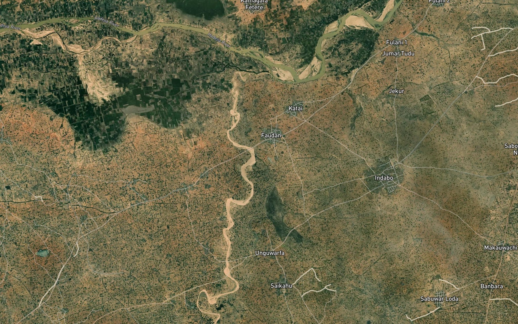 Satellite map of the River Bufalawa