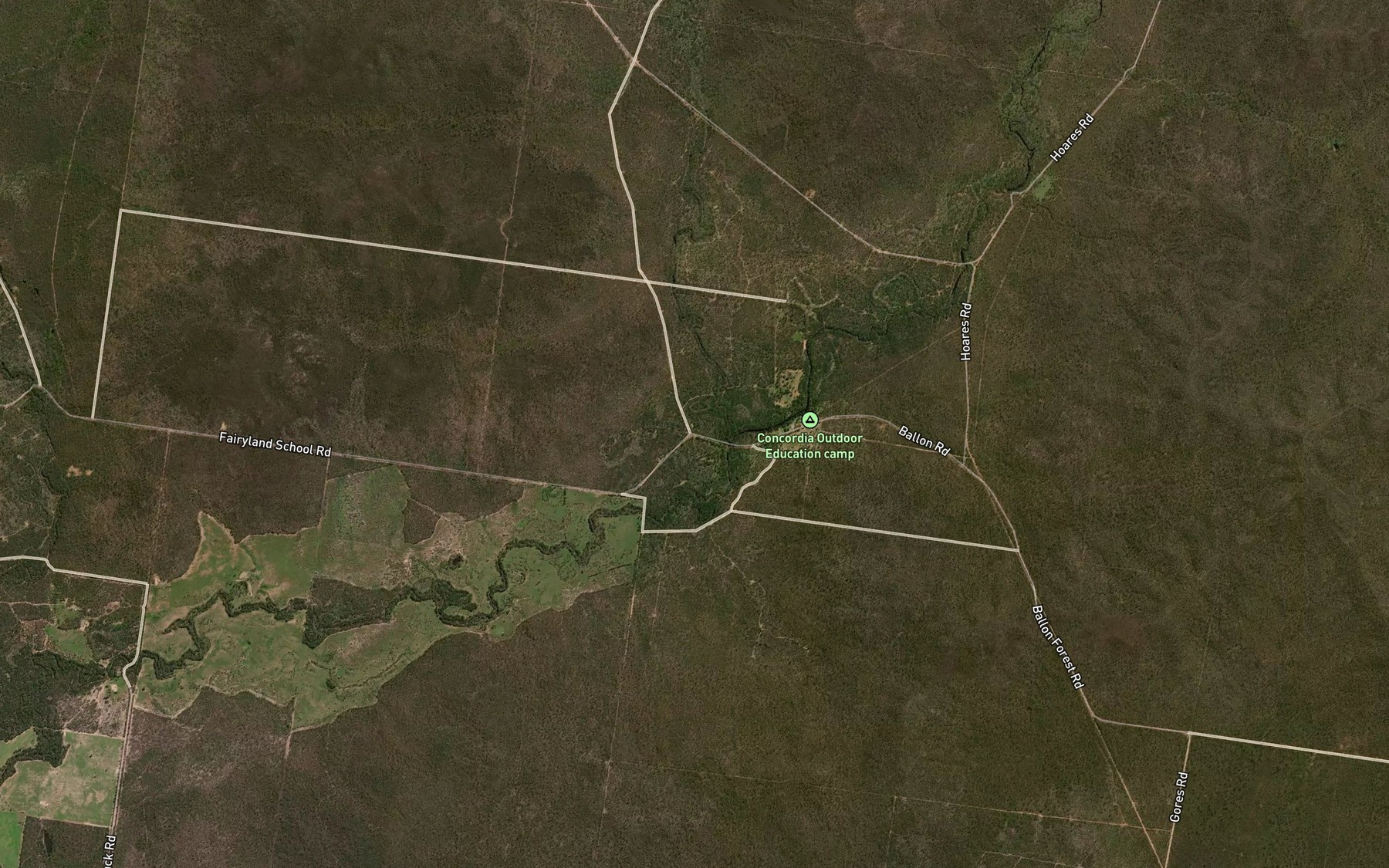 Satellite map of the Balloon Creek