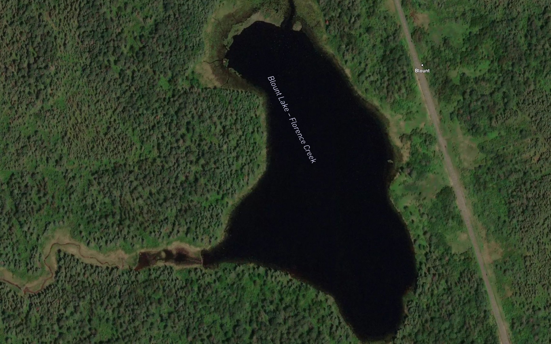 Satellite map of the Blount Lake