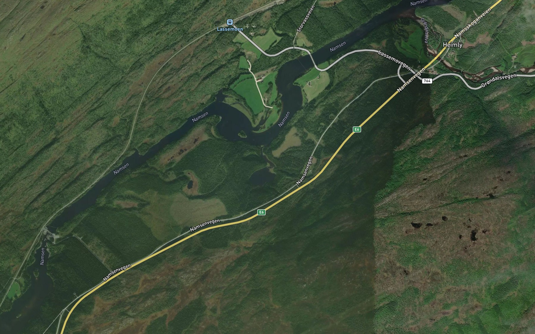 Satellite map of the Namstjorna