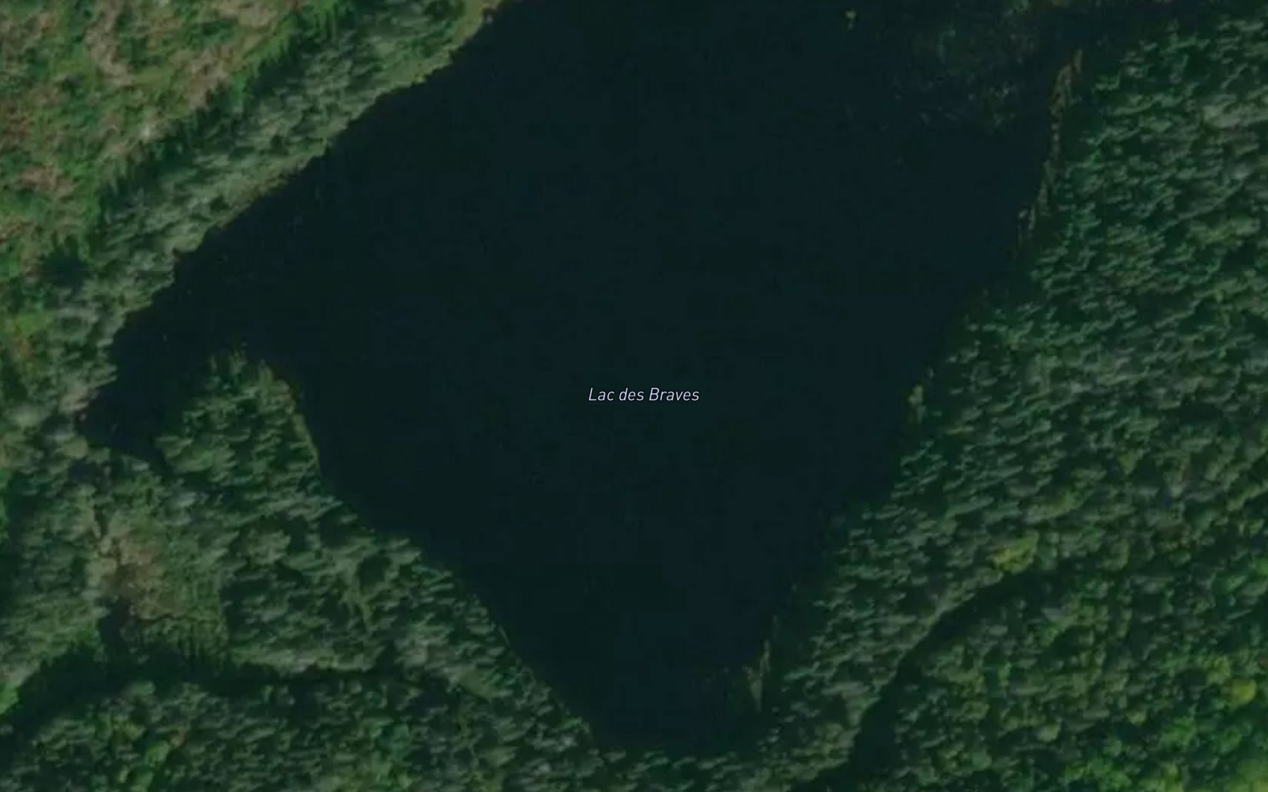 Satellite map of the Lac des Braves