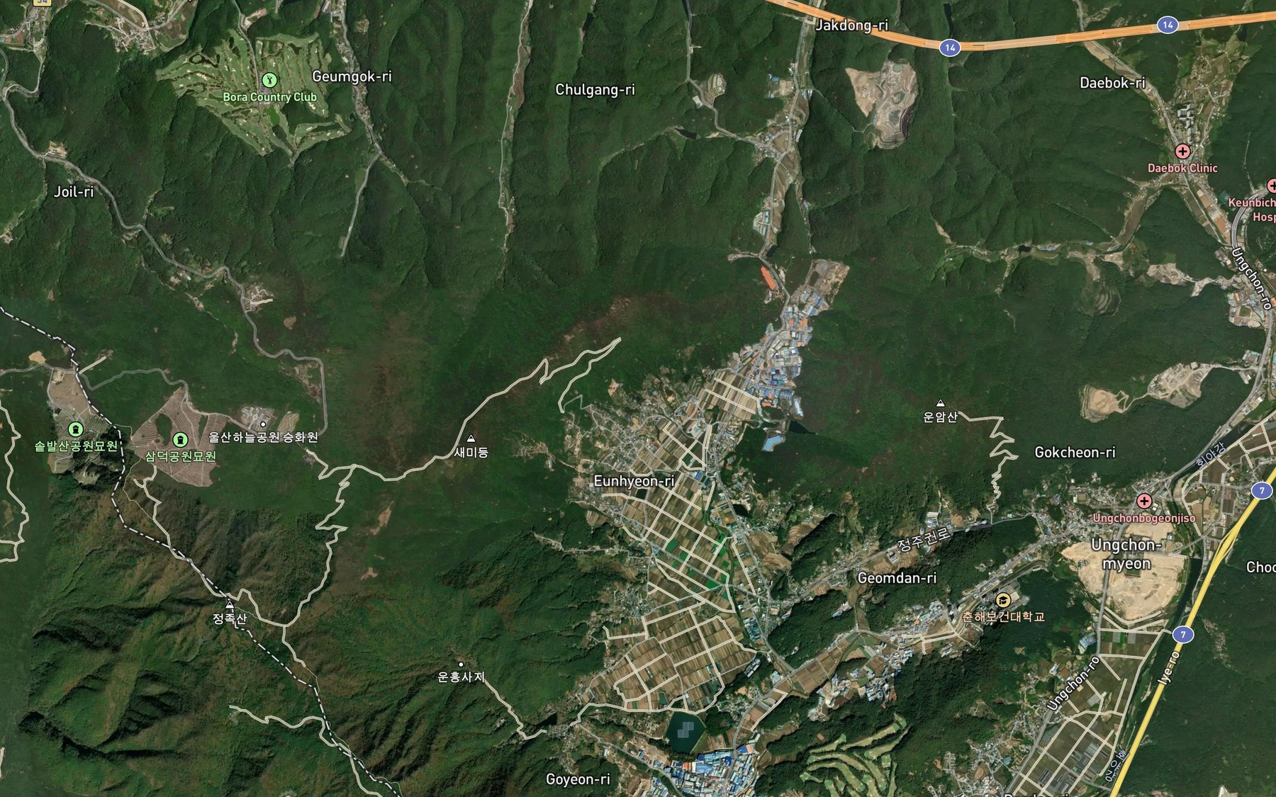 Satellite map of the Sarigolsoryuji