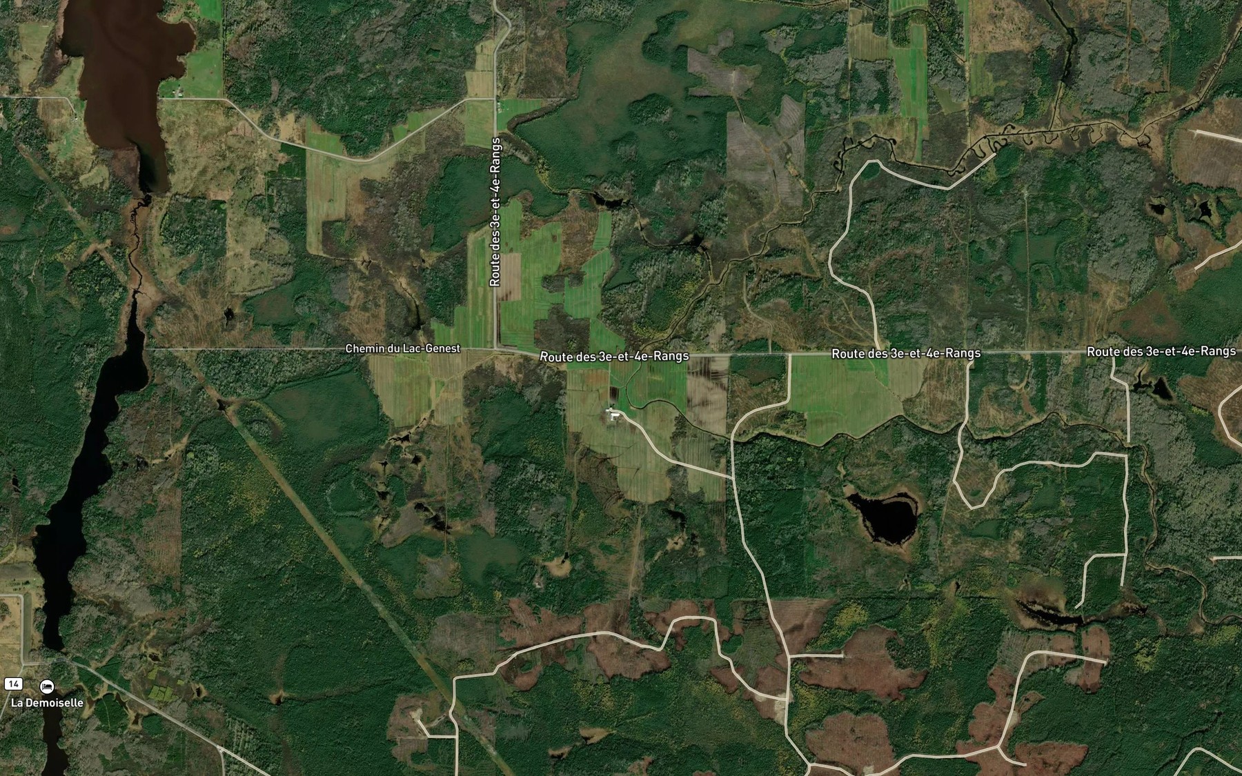 Satellite map of the Ruisseau Audy