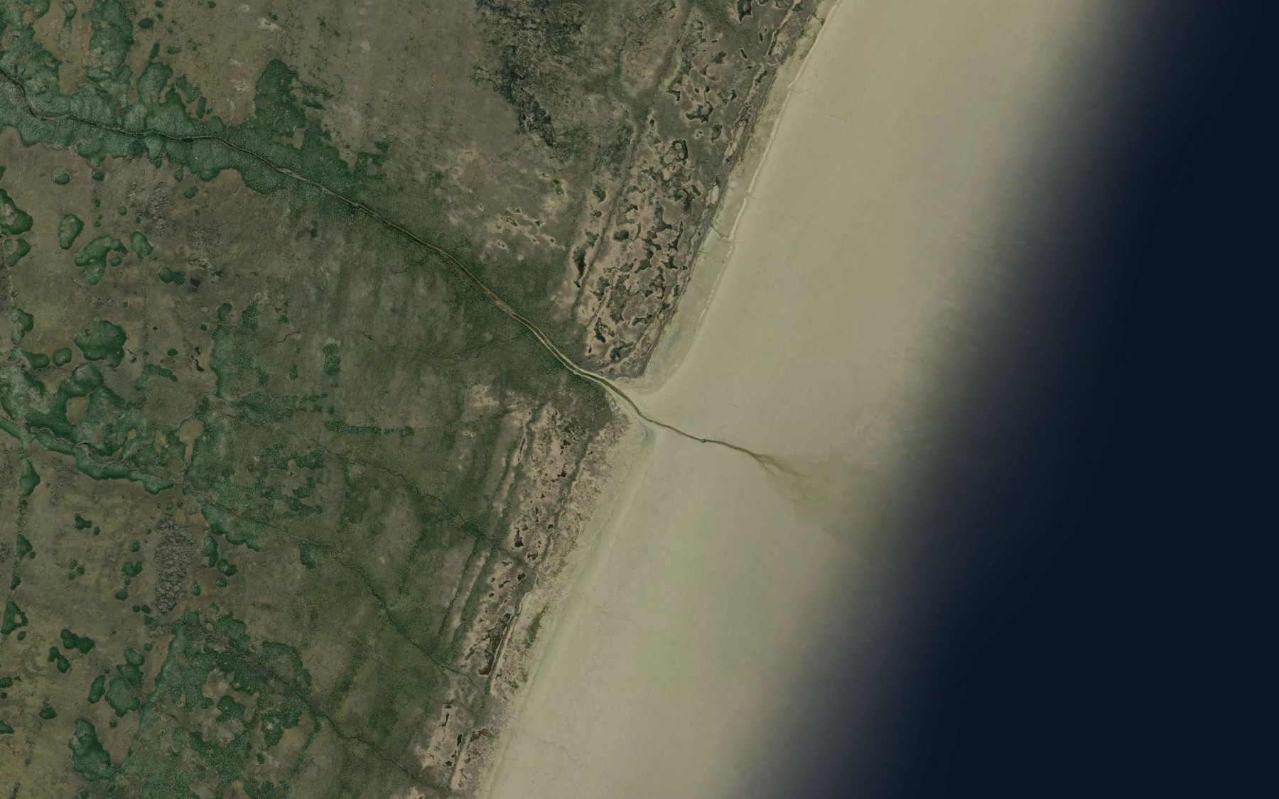 Satellite map of the Noochewaywun Creek