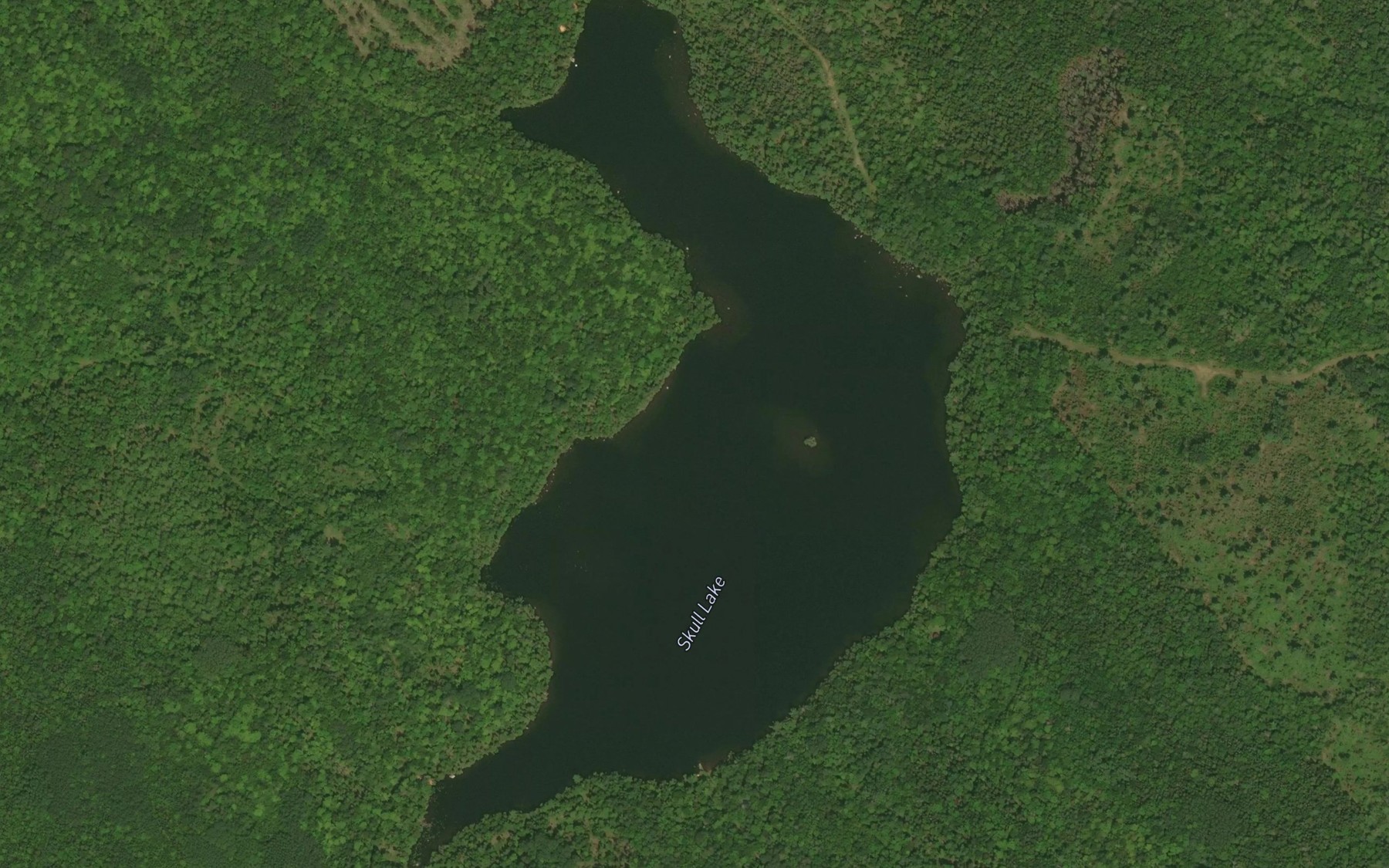 Satellite map of the Skull Lake
