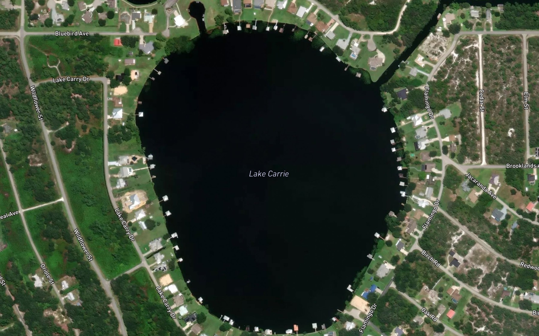 Satellite map of the Lake Carrie