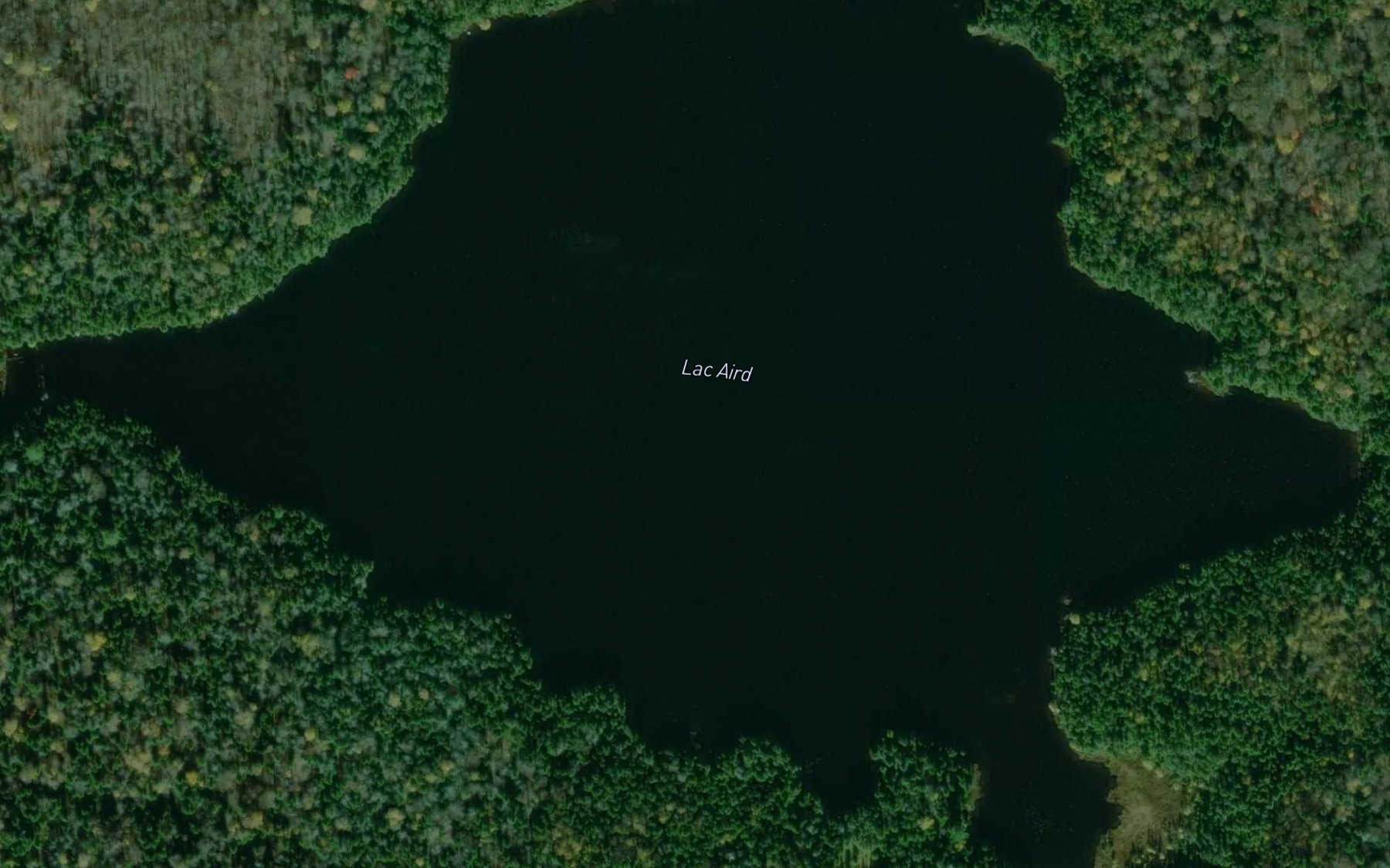 Satellite map of the Lac Aird