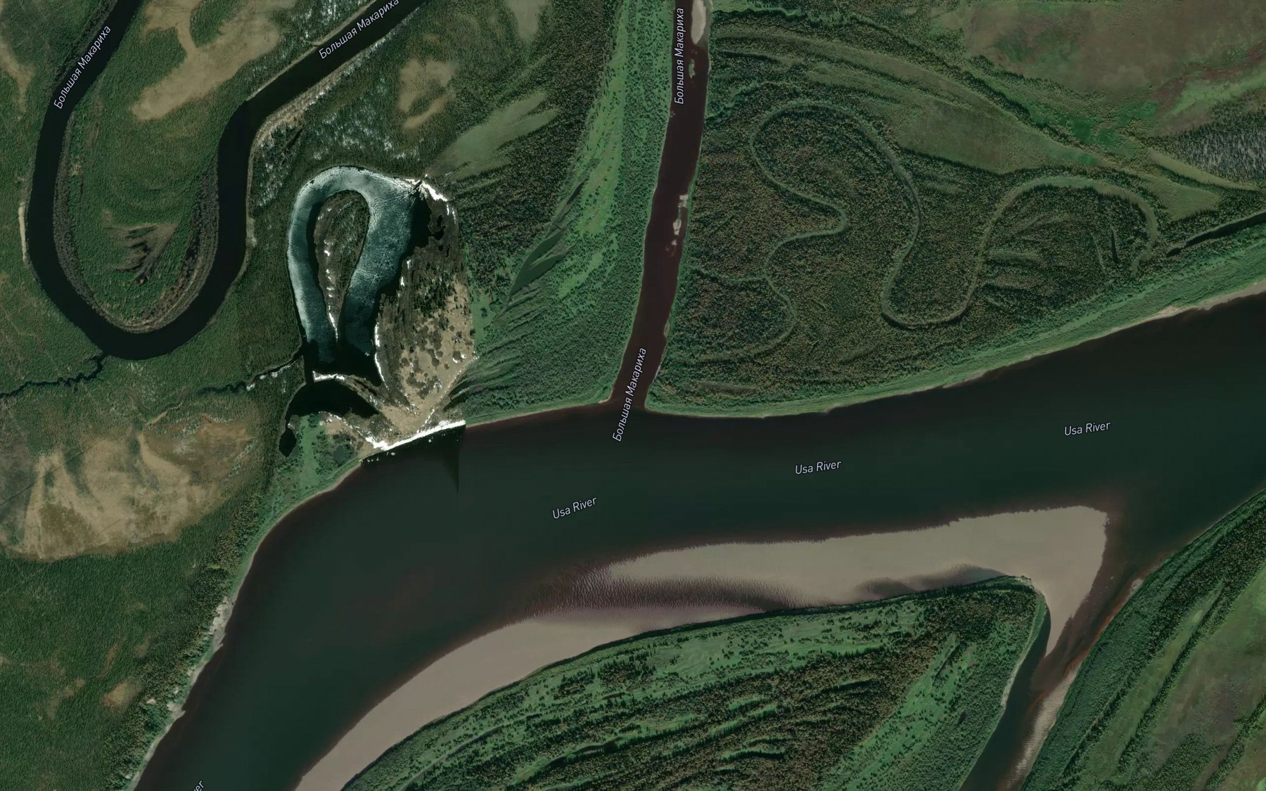 Satellite map of the Bol'shaya Makarikha