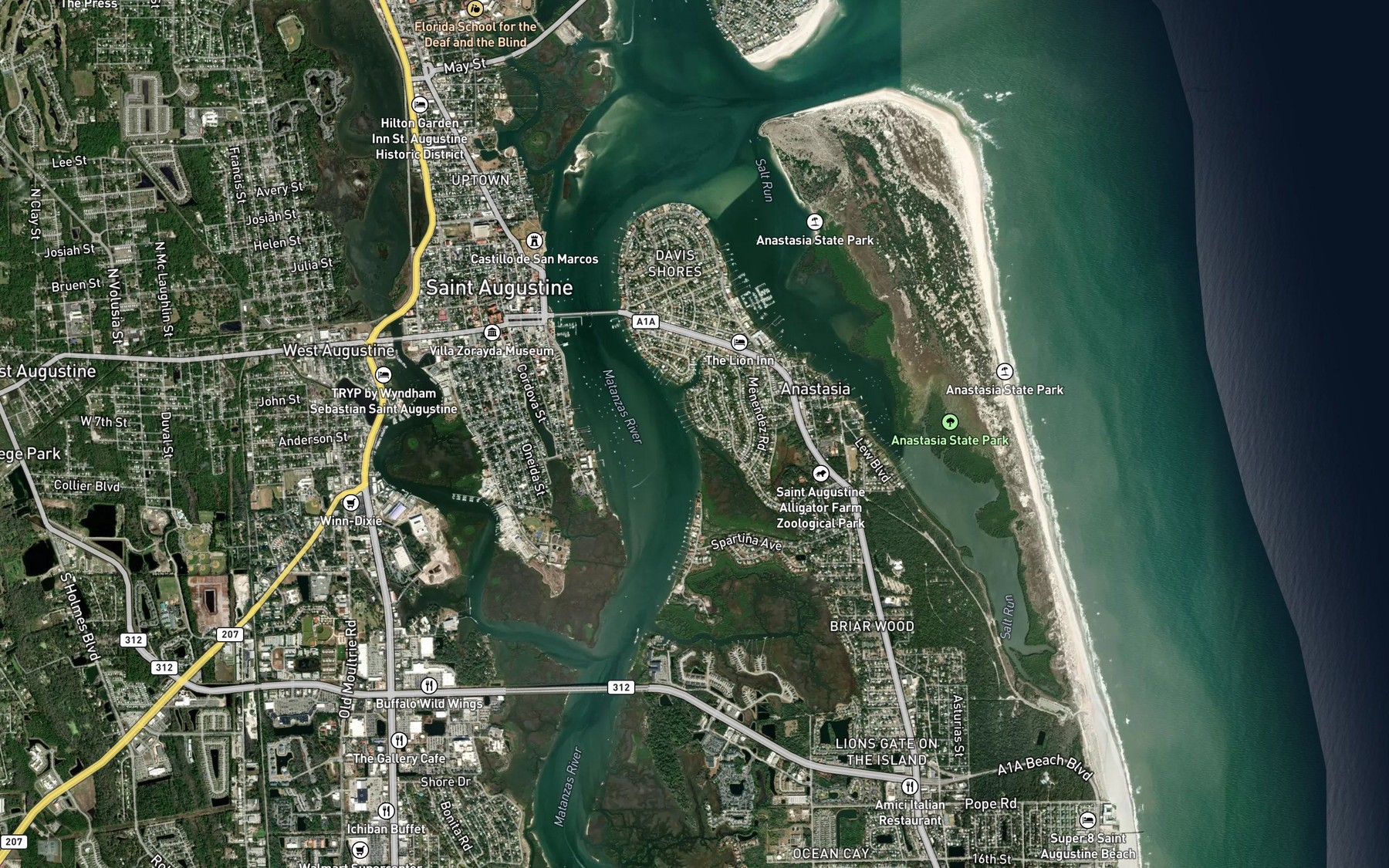 Satellite map of the Quarry Creek