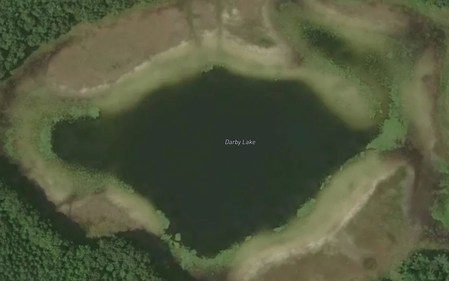 Satellite map of the Darby Lake