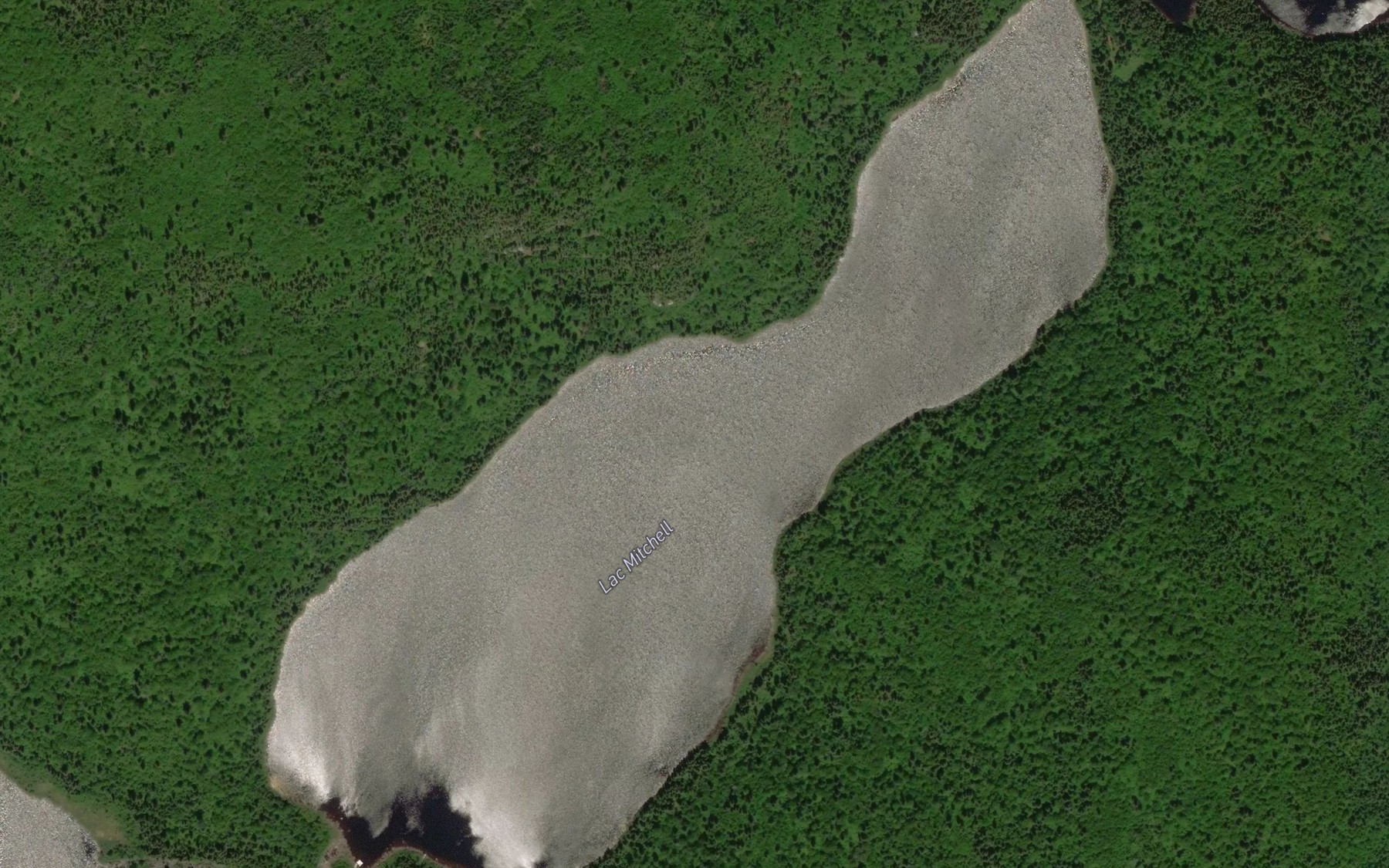 Satellite map of the Lac Mitchell