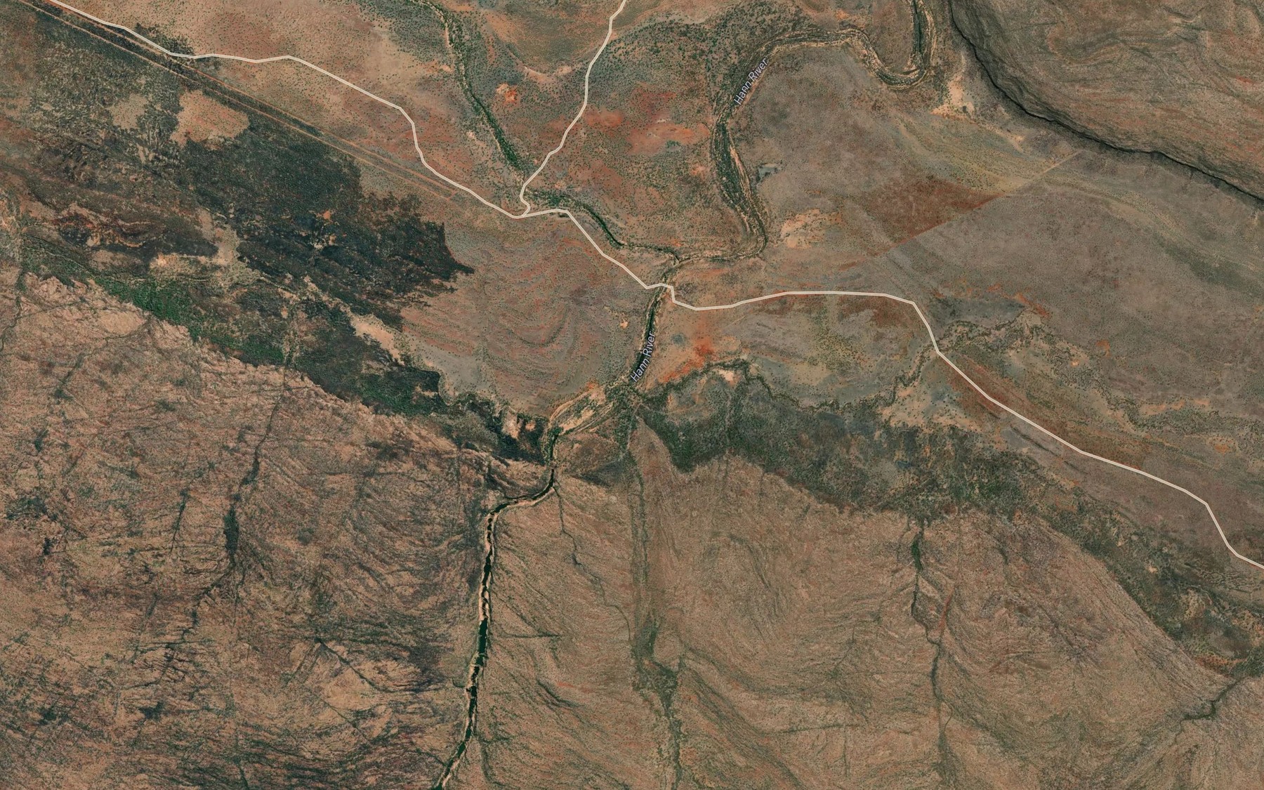 Satellite map of the Harris Creek