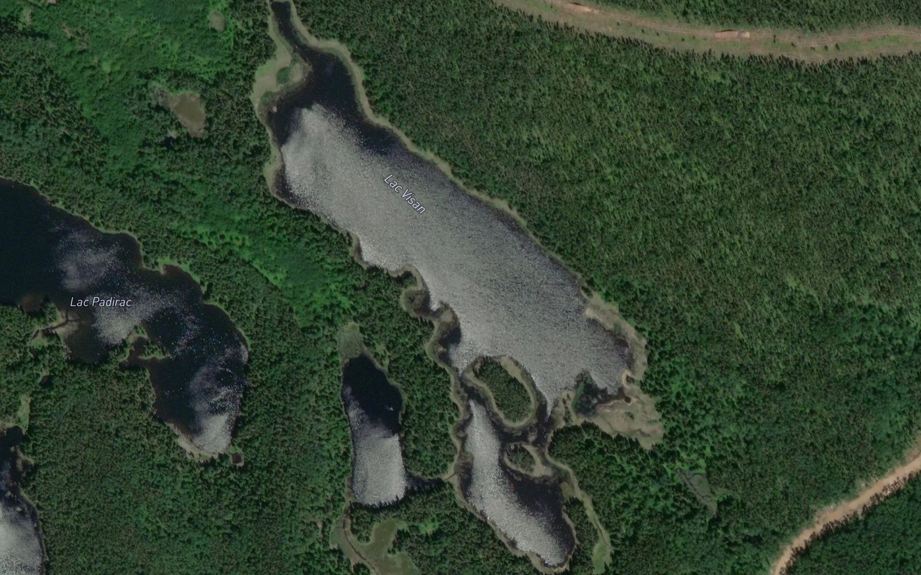 Satellite map of the Lac Visan