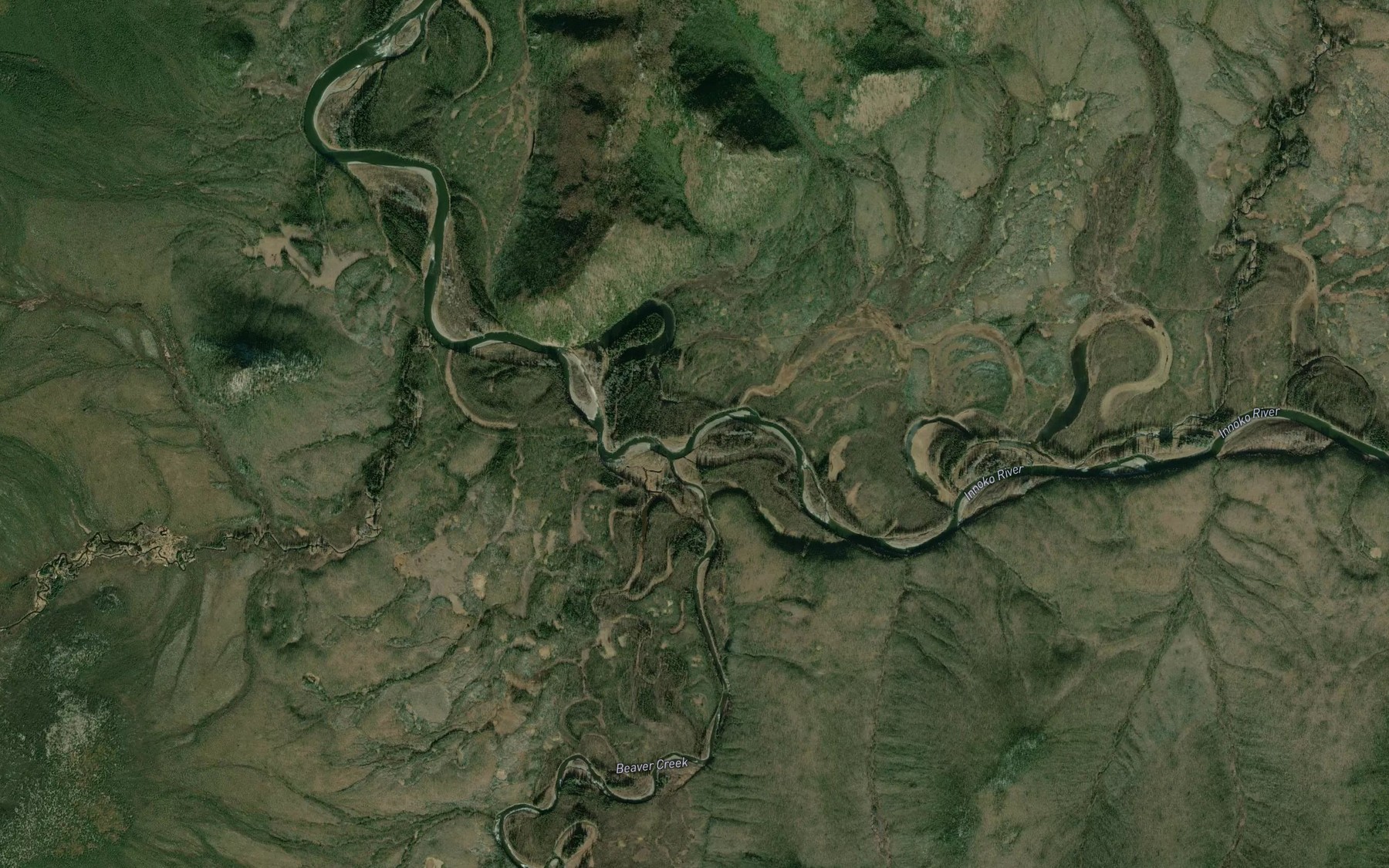 Satellite map of the Beaver Creek
