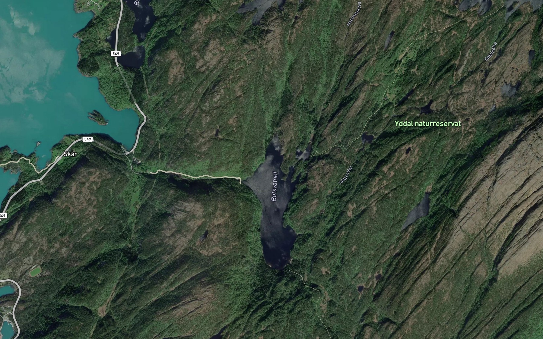 Satellite map of the Botsvatnet