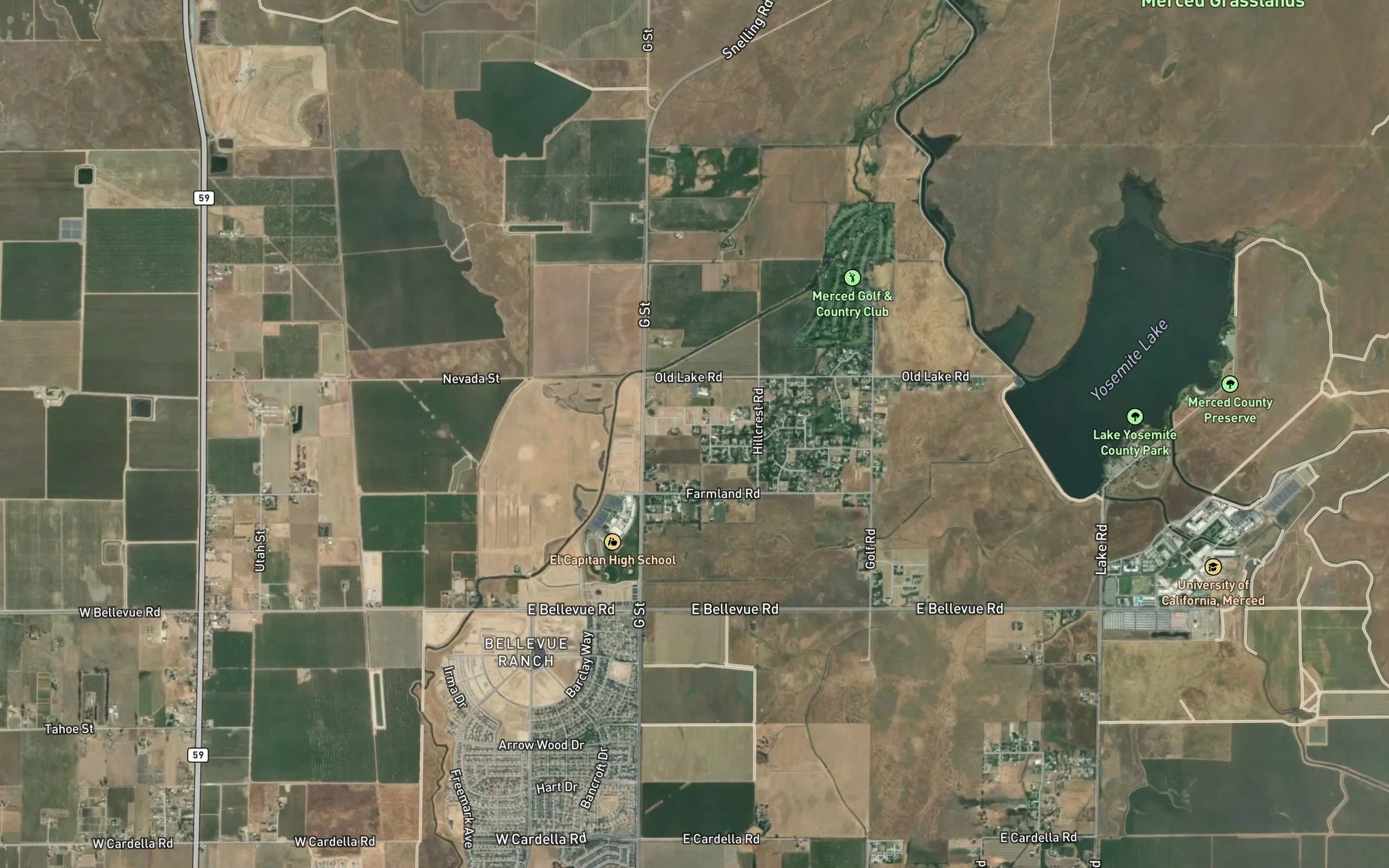 Satellite map of the Lower Golf Lateral