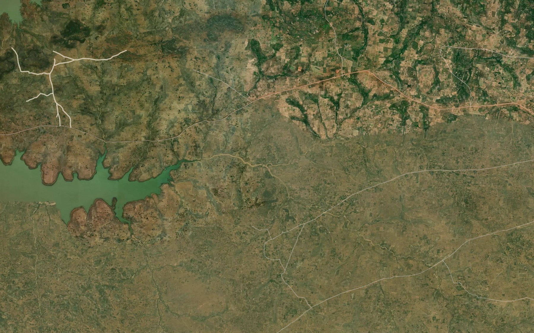 Satellite map of the River Asha