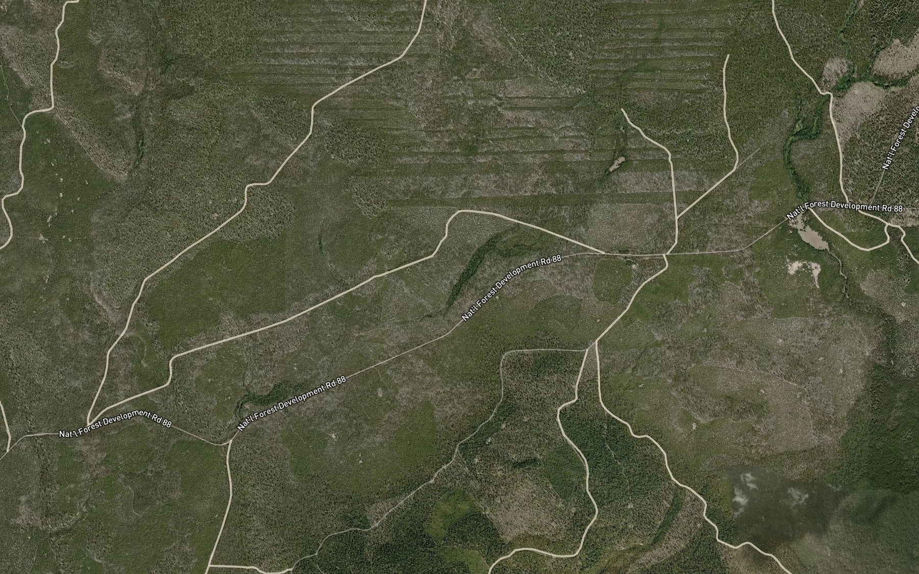 Satellite map of the Bootleg Spring