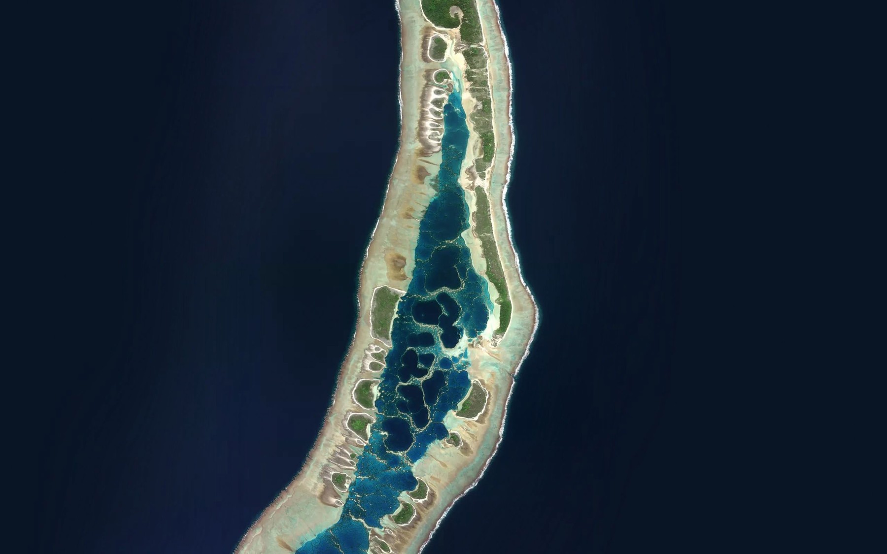 Satellite map of the Caroline Lagoon
