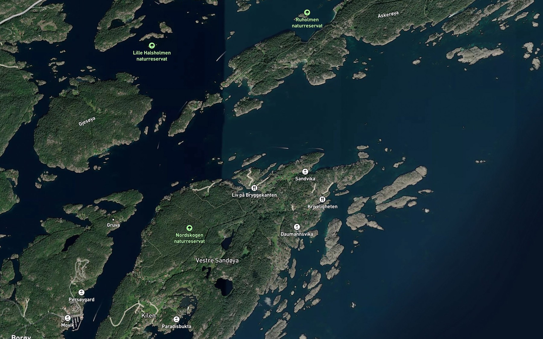 Satellite map of the Bastvika