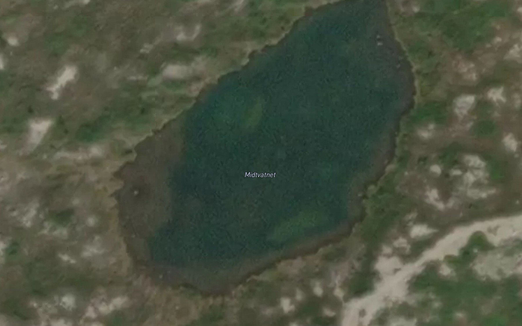 Satellite map of the Midtvatnet