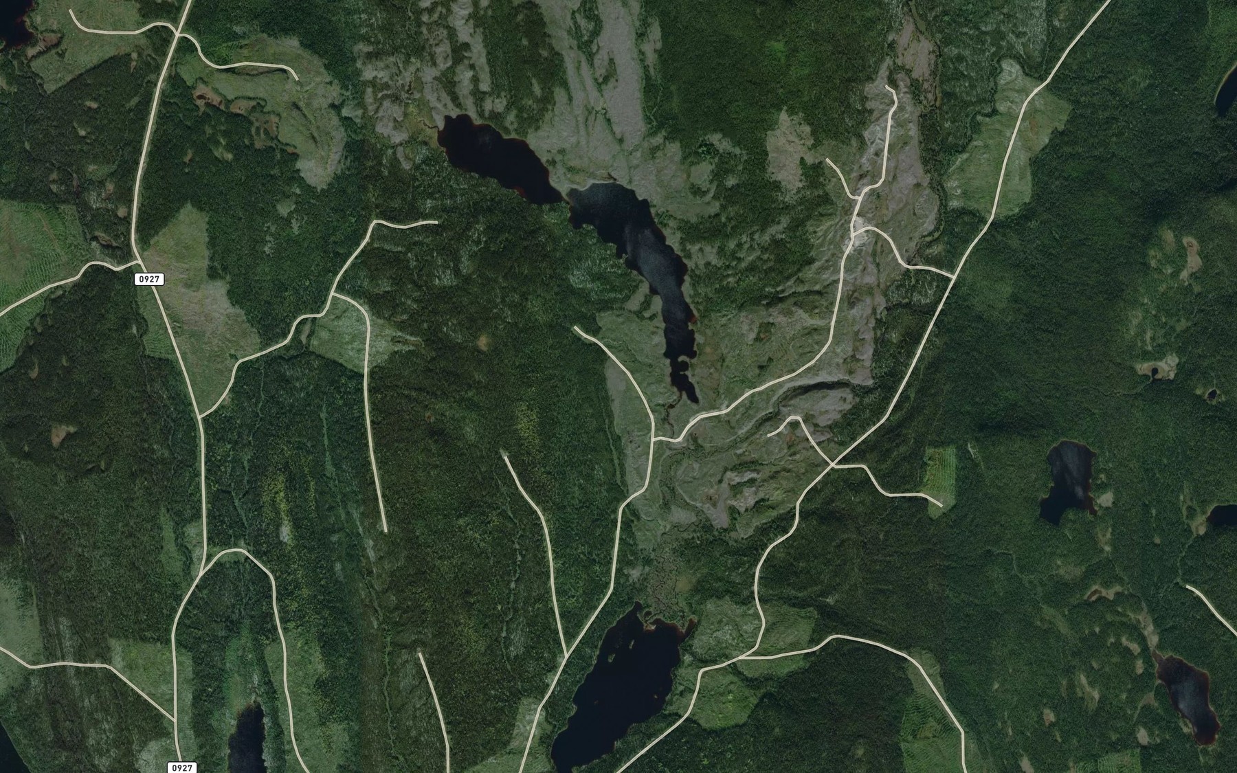 Satellite map of the Lac du Mene