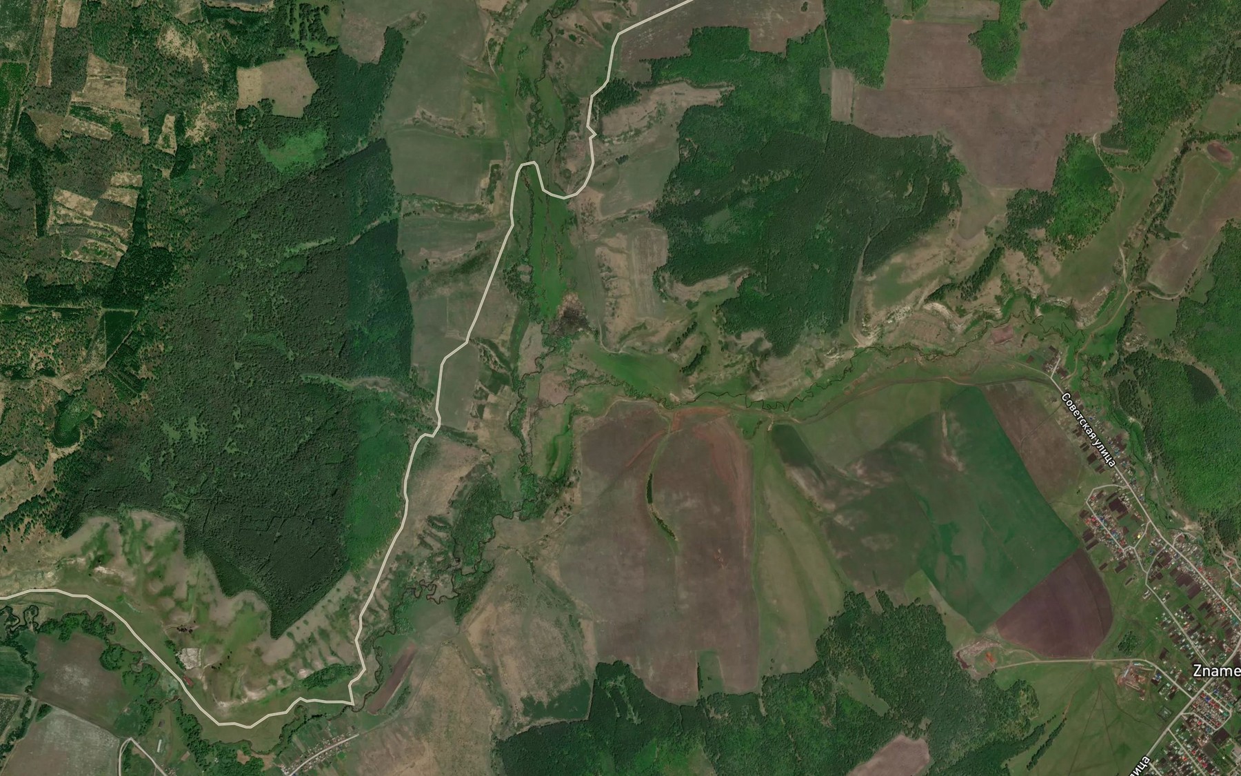 Satellite map of the Kutuzinka
