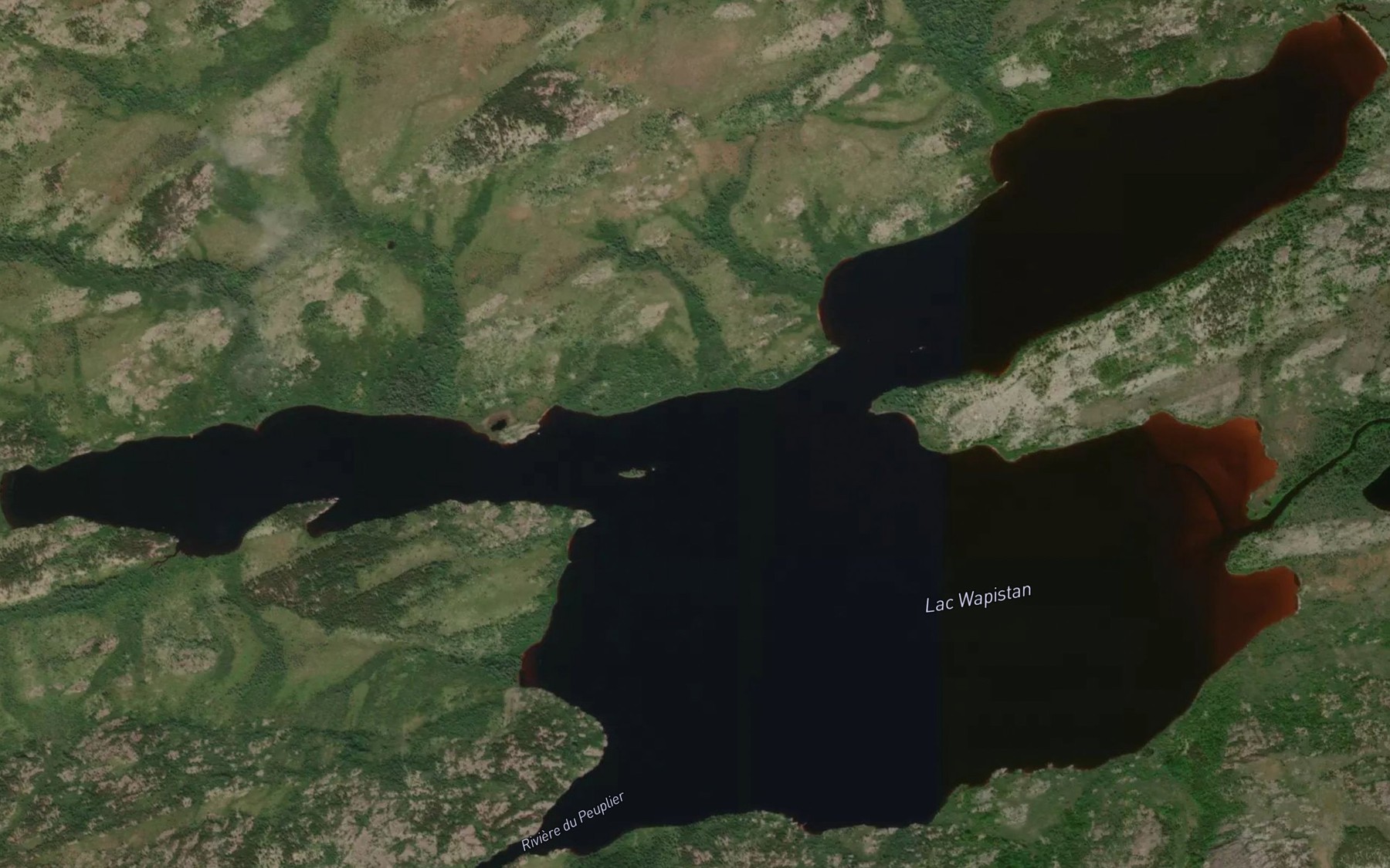 Satellite map of the Lac Wapistan