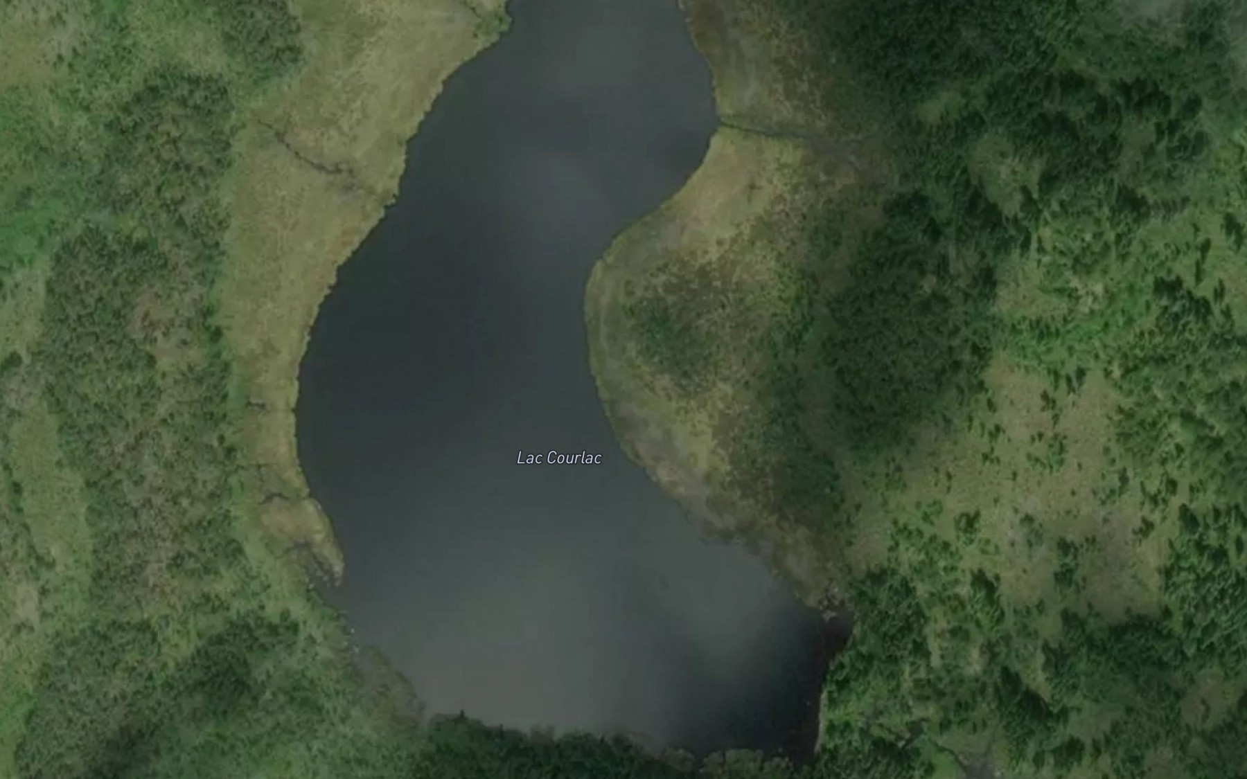 Satellite map of the Lac Courlac