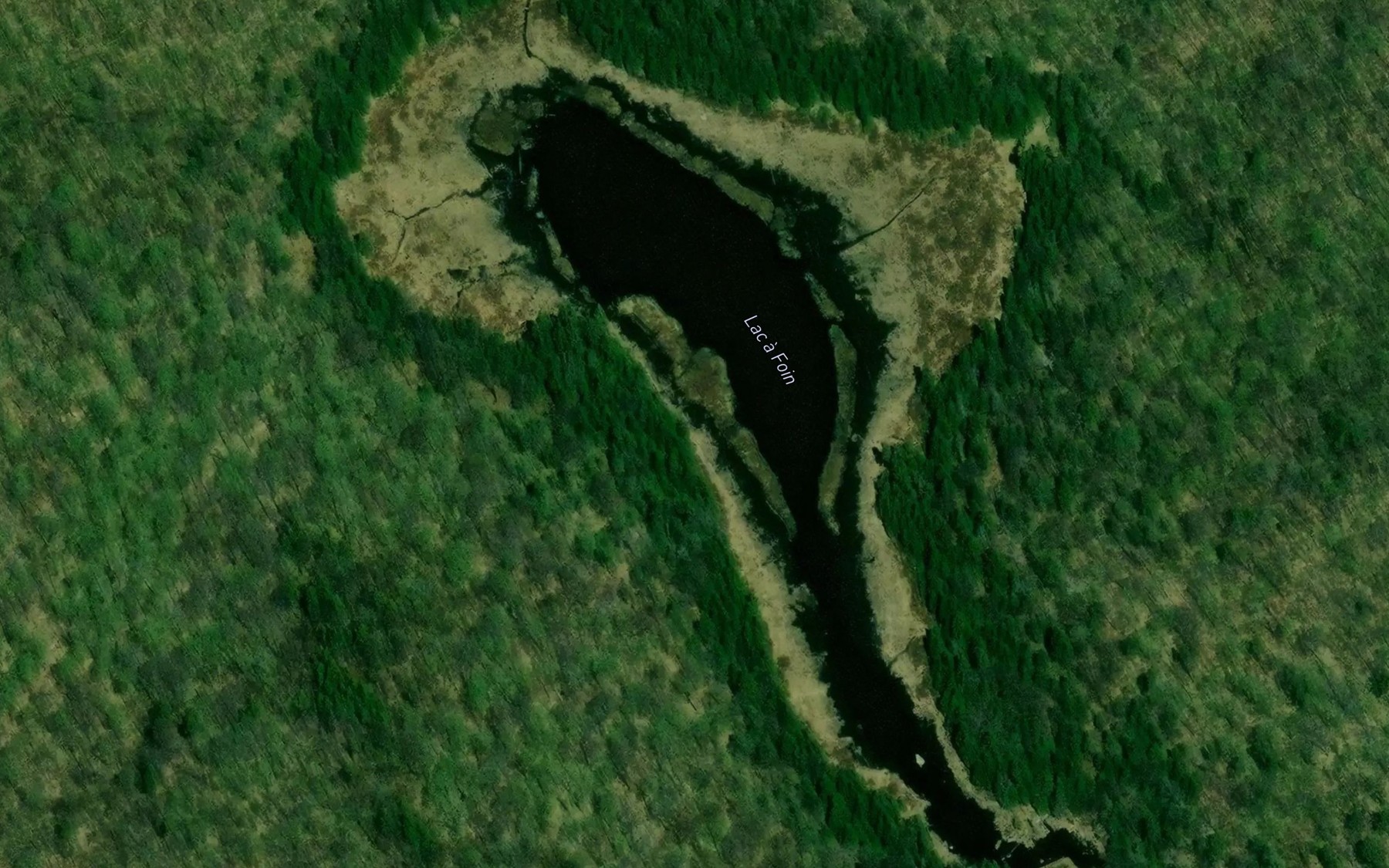 Satellite map of the Le Petit Lac