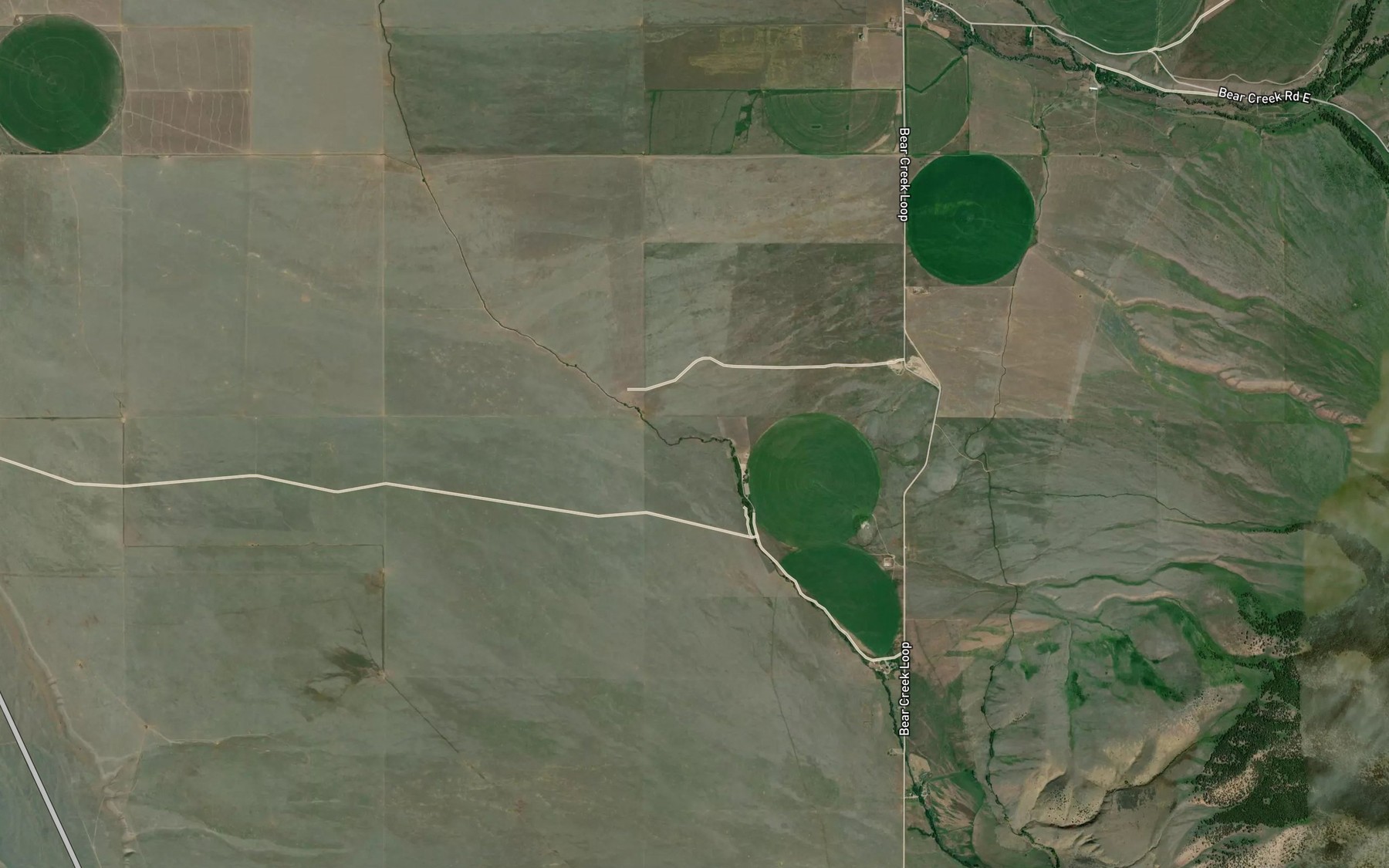 Satellite map of the Indian Creek Ditch