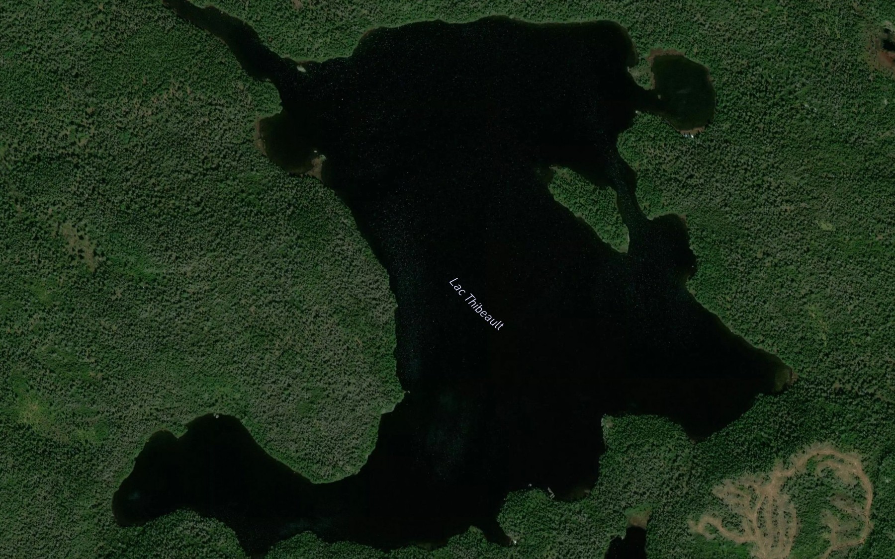Satellite map of the Lac Thibeault