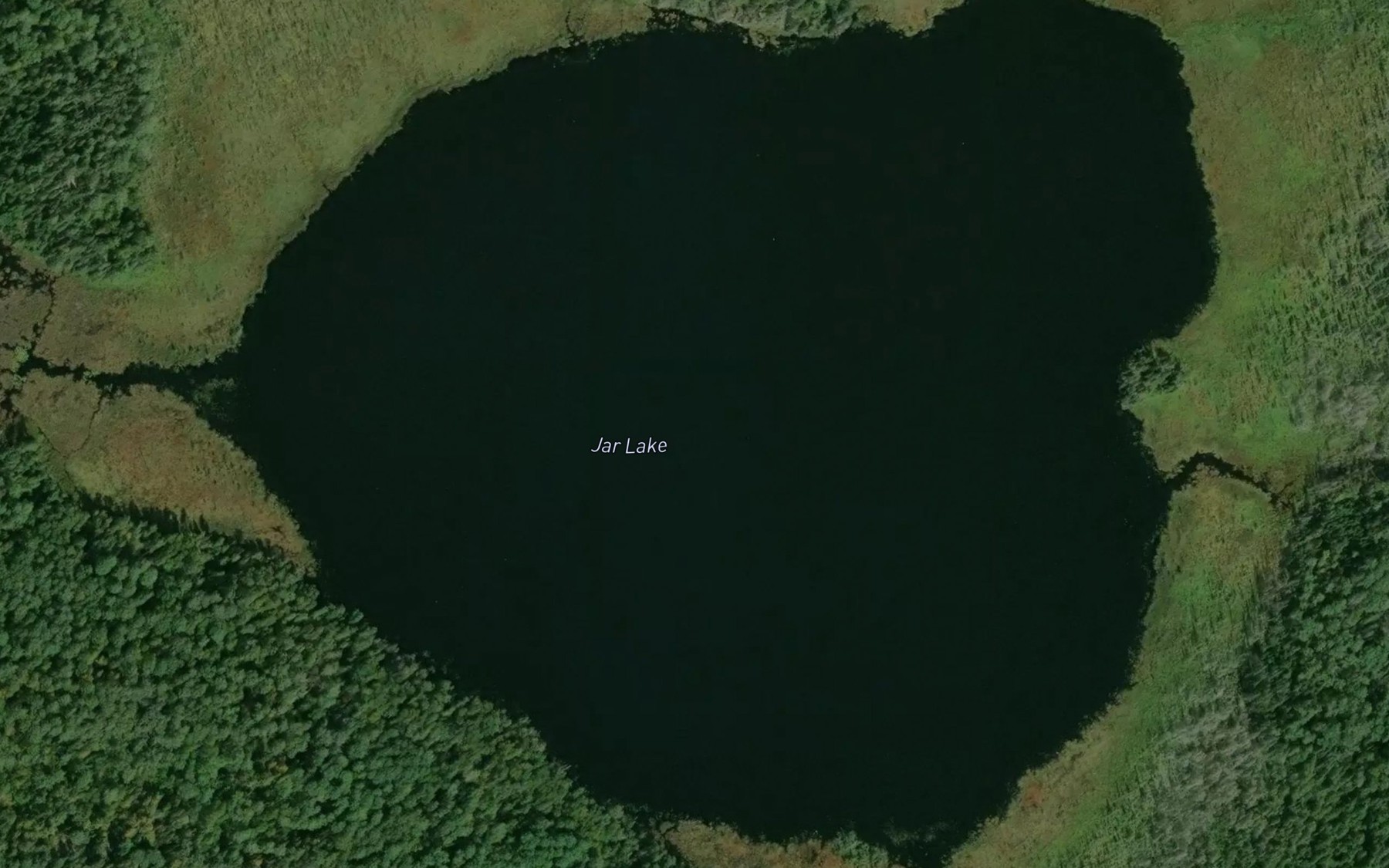 Satellite map of the Jar Lake