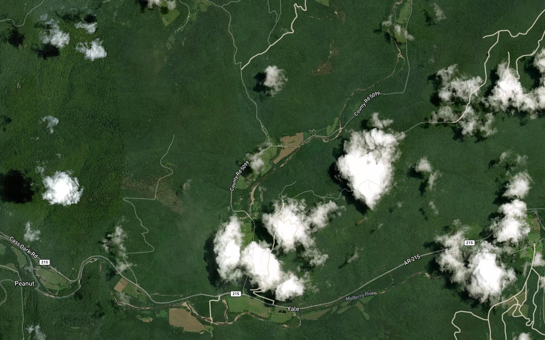 Satellite map of the Lick Branch