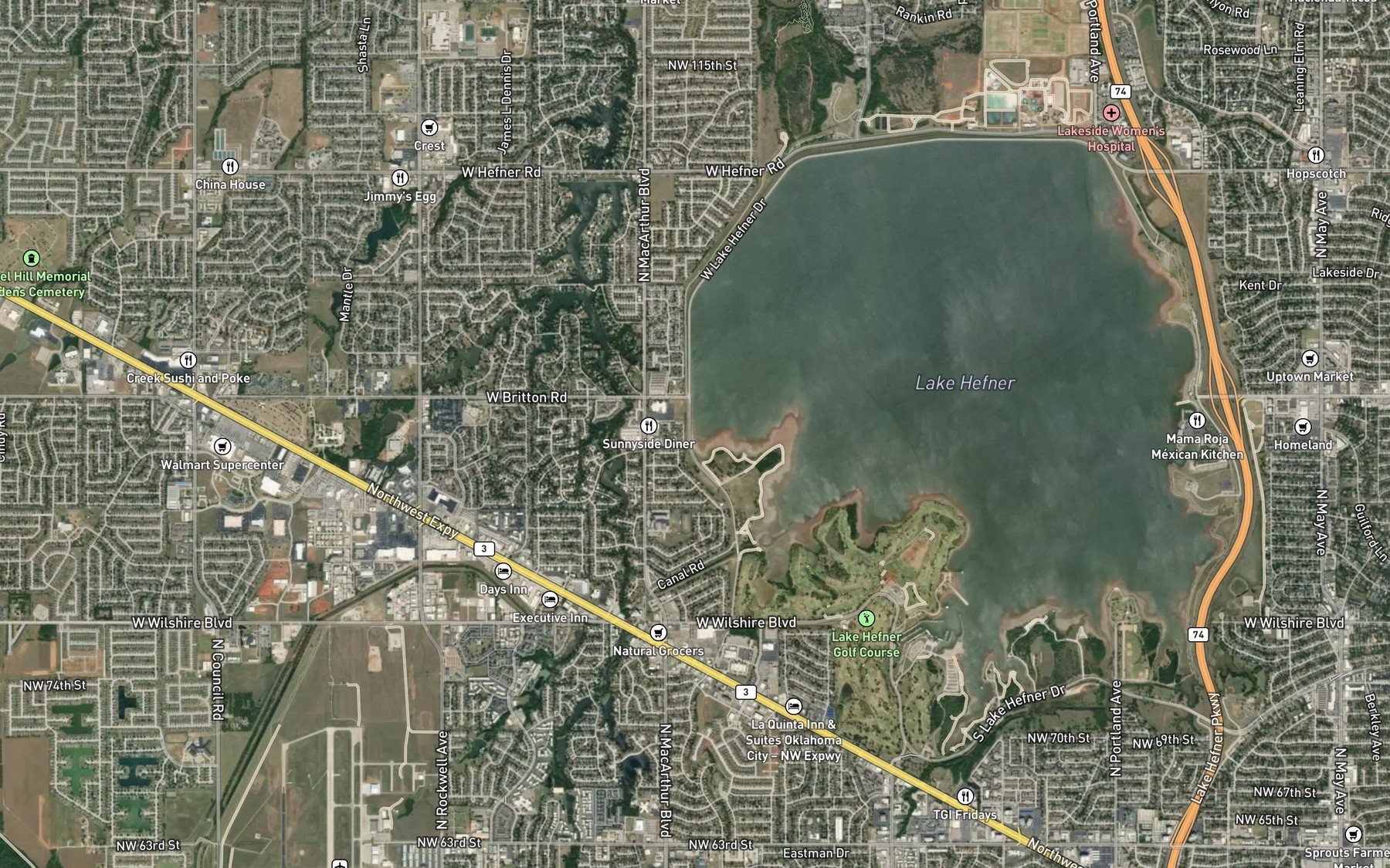 Satellite map of the Spot 2