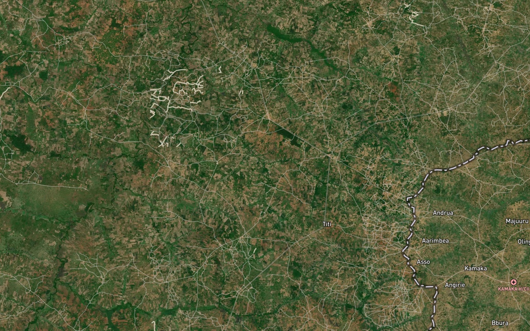 Satellite map of the Boyoko