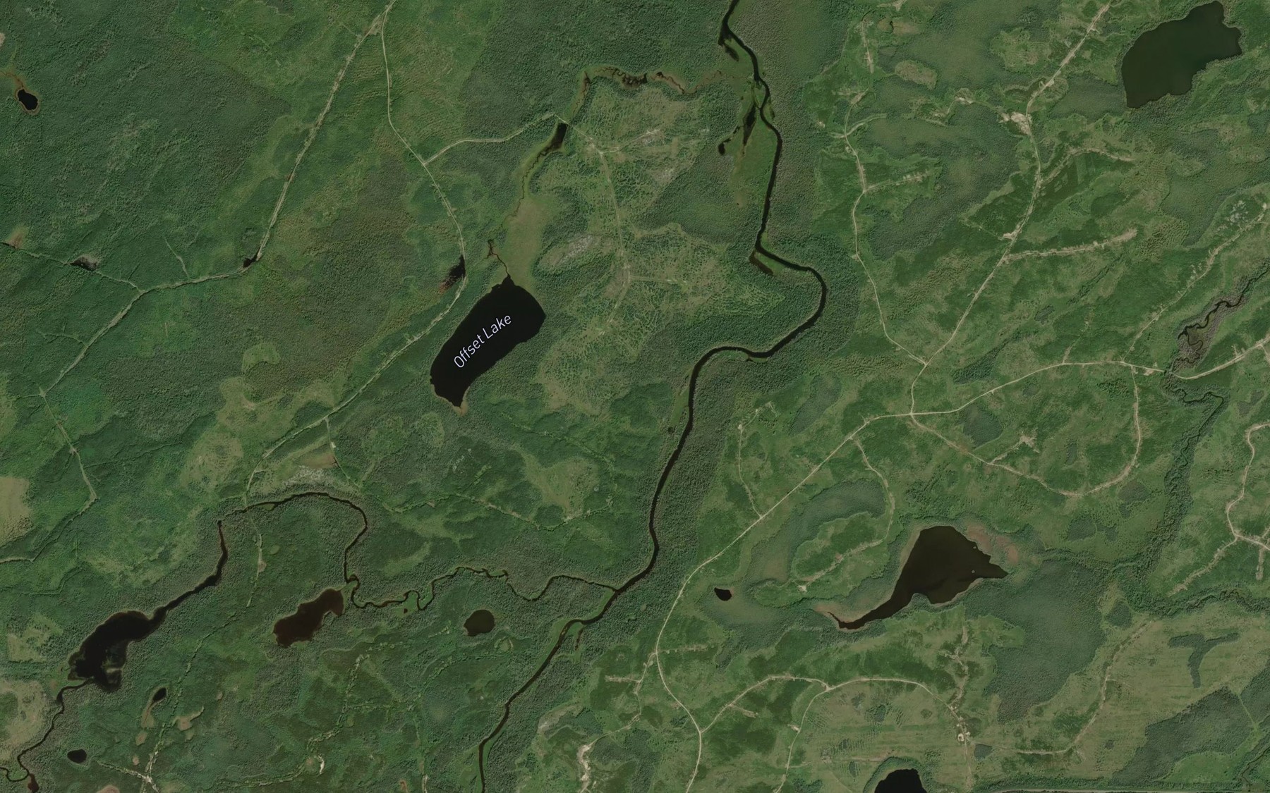 Satellite map of the Flanders River