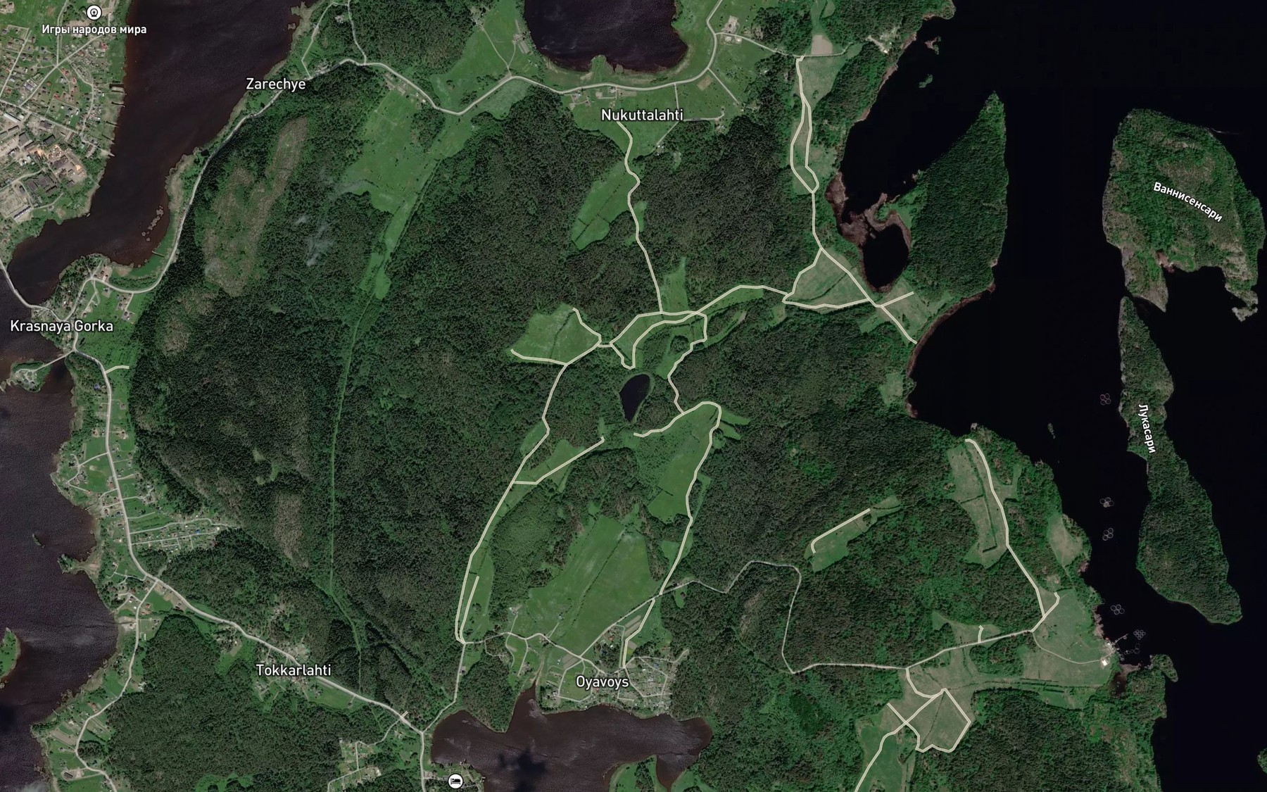 Satellite map of the Ozero Glukhoye