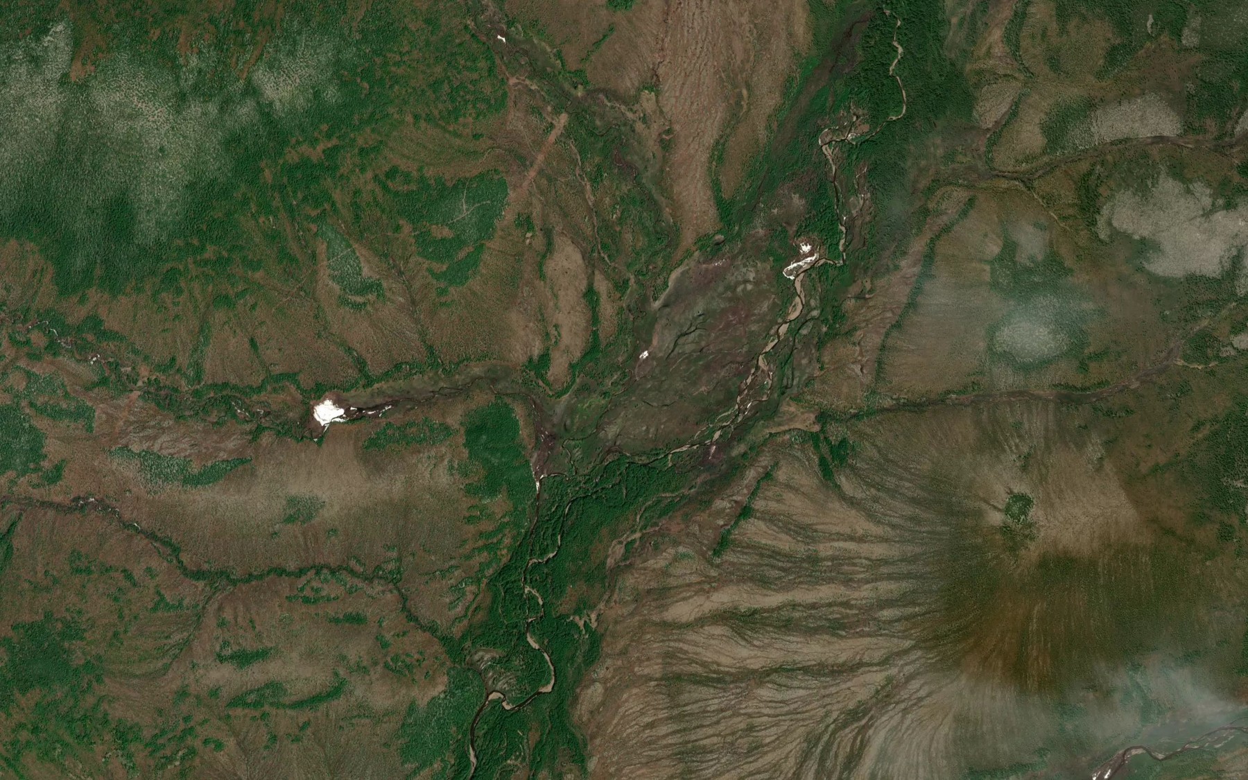 Satellite map of the Tayakh