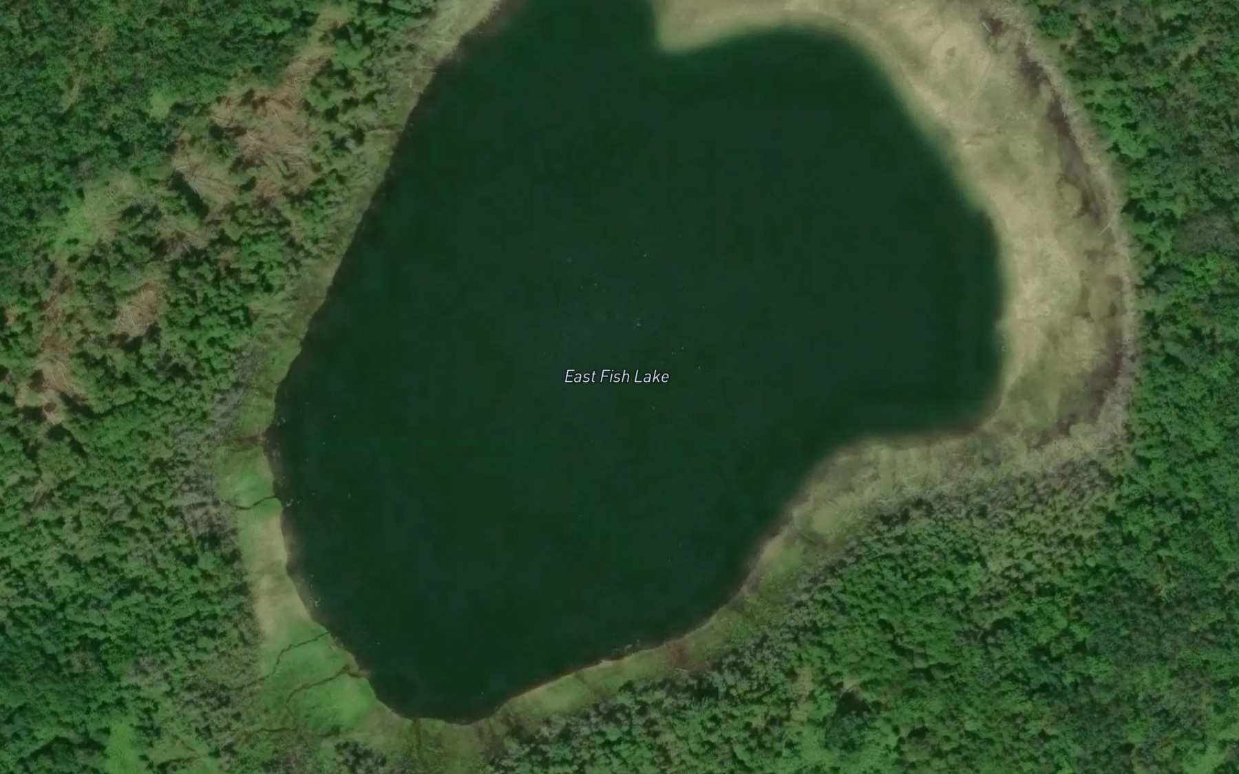 Satellite map of the East Fish Lake