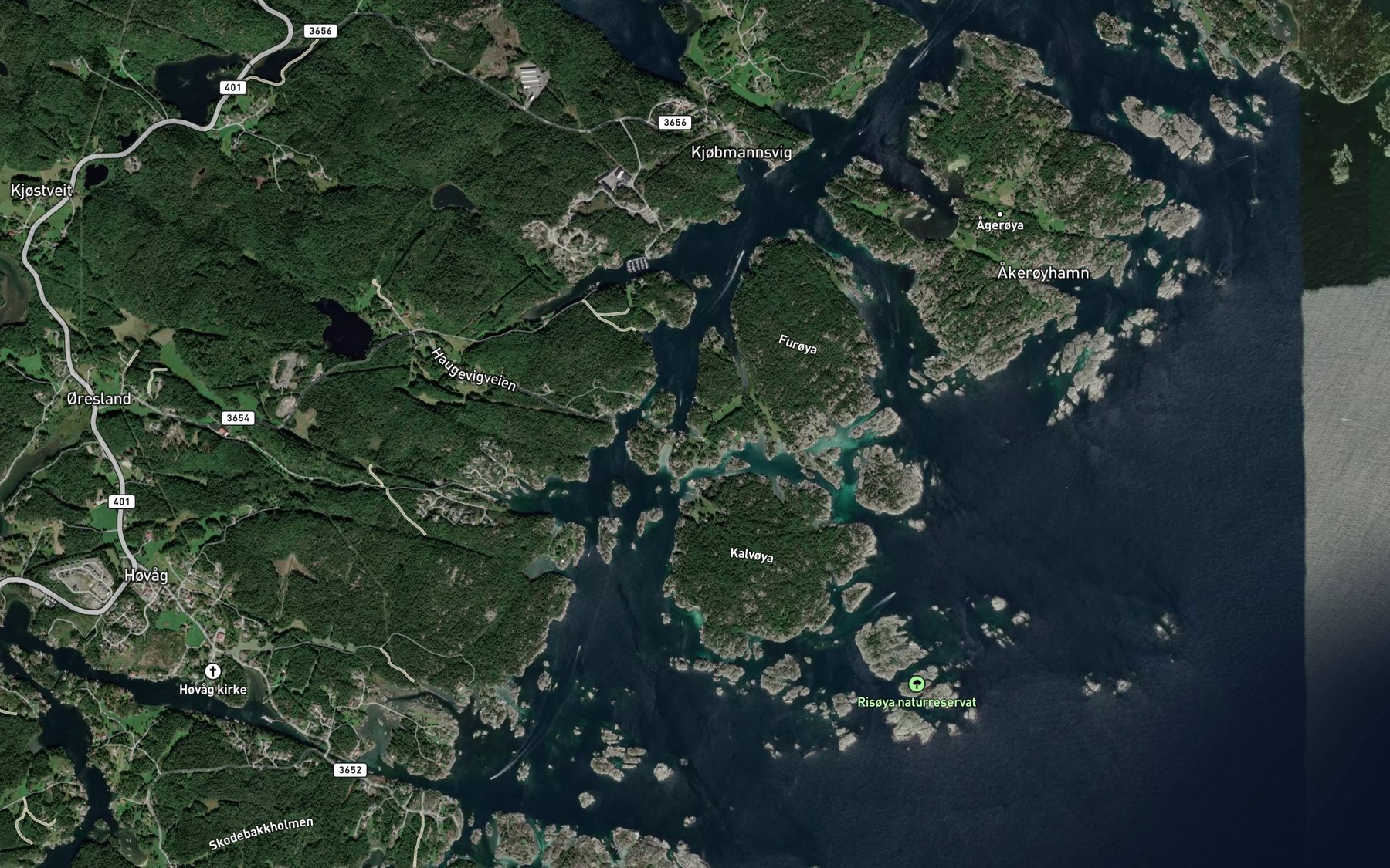 Satellite map of the Ostre Krossbukta